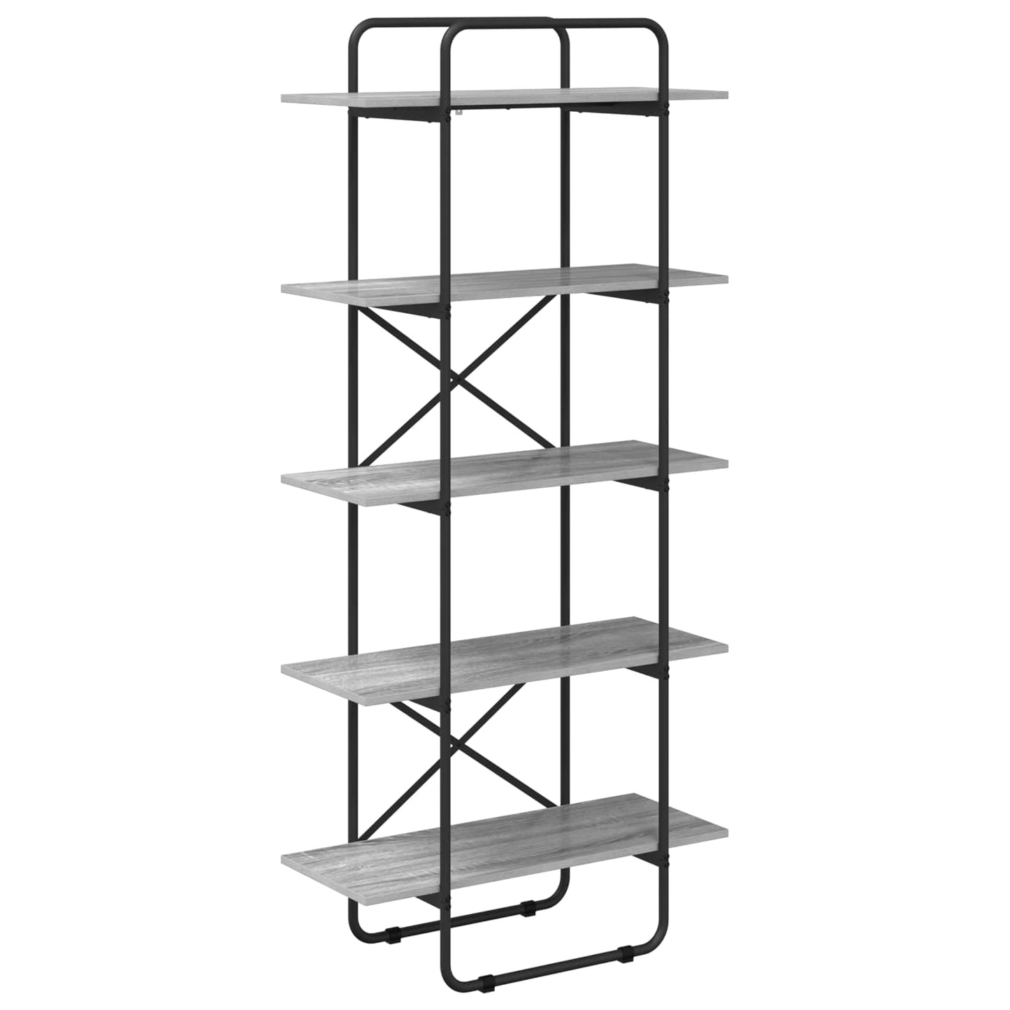 vidaXL Ράφι Βιβλίων 5 επίπεδα 80 x 35 x 175,5 εκ. PB Γκρι Sonoma
