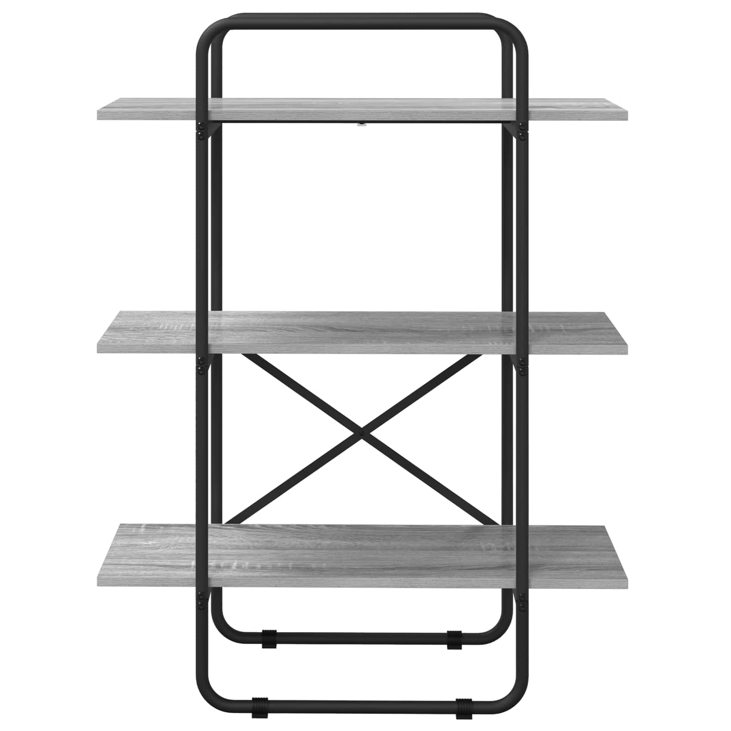 vidaXL Ράφι Βιβλίων 3 επίπεδα 80 x 35 x 105 εκ. PB Γκρι Sonoma