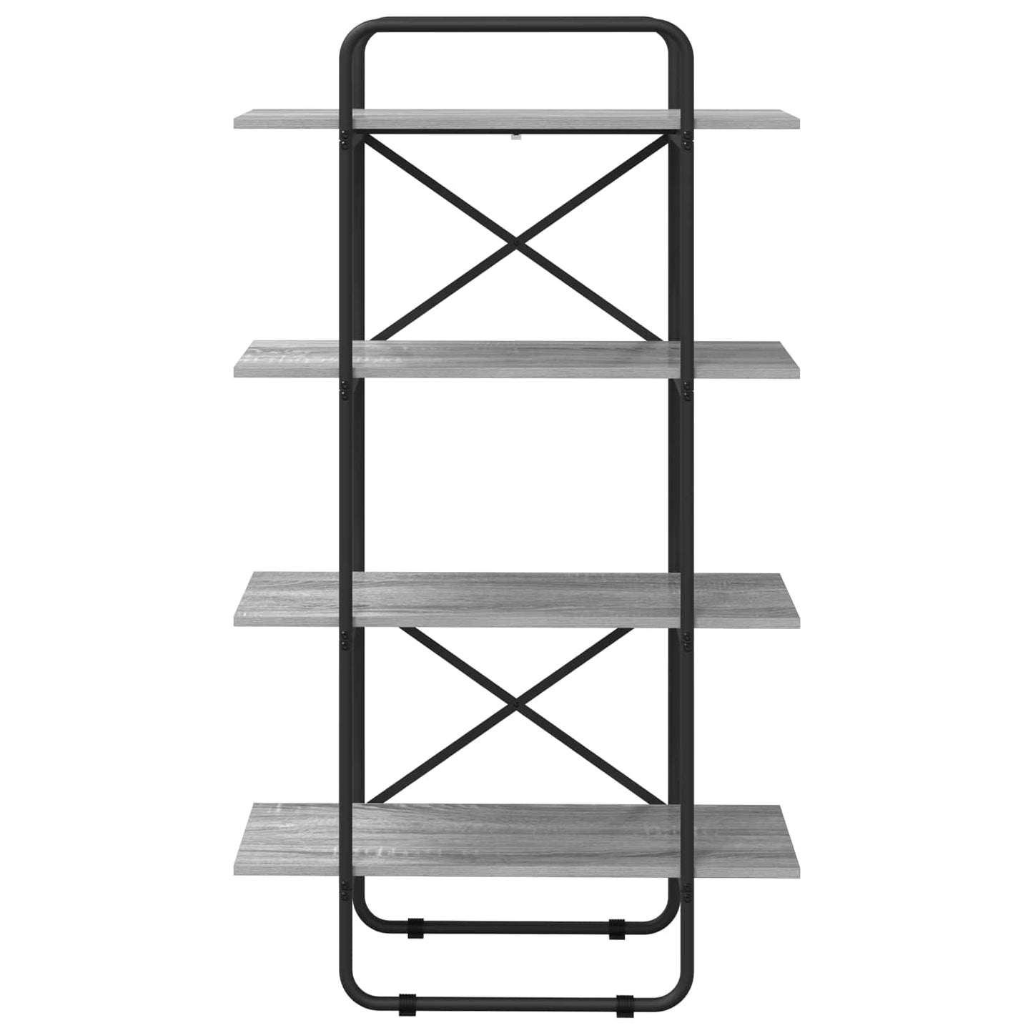 vidaXL Ράφι Βιβλίων 4 επίπεδα 60 x 35 x 140 εκ. PB Γκρι Sonoma