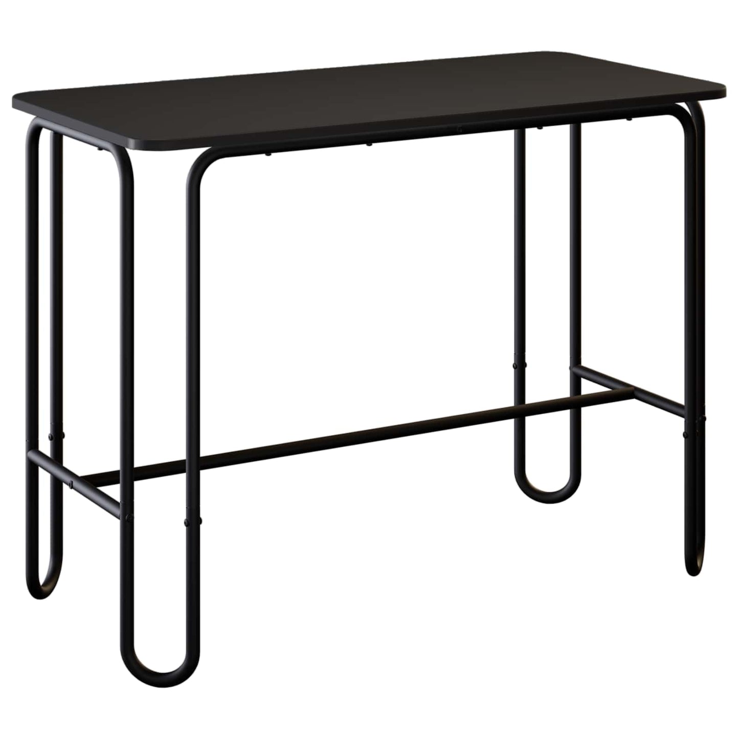 vidaXL Τραπεζαρία 100 x 50 x 75 cm Επεξεργασμένο Ξύλο Μαύρο Ορθογώνιος