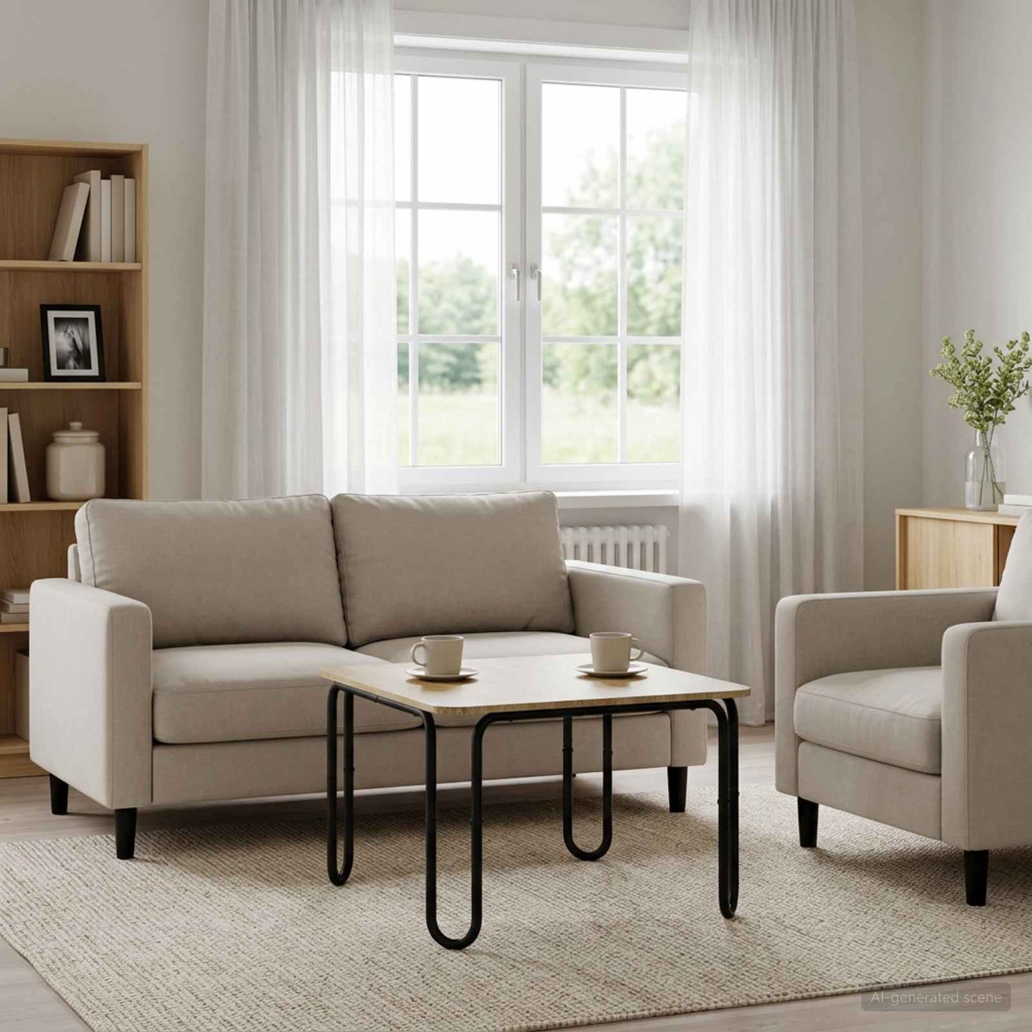 vidaXL Τραπεζάκι σαλονιού Sonoma Δρυς 79,5 x 79,5 x 45 εκ