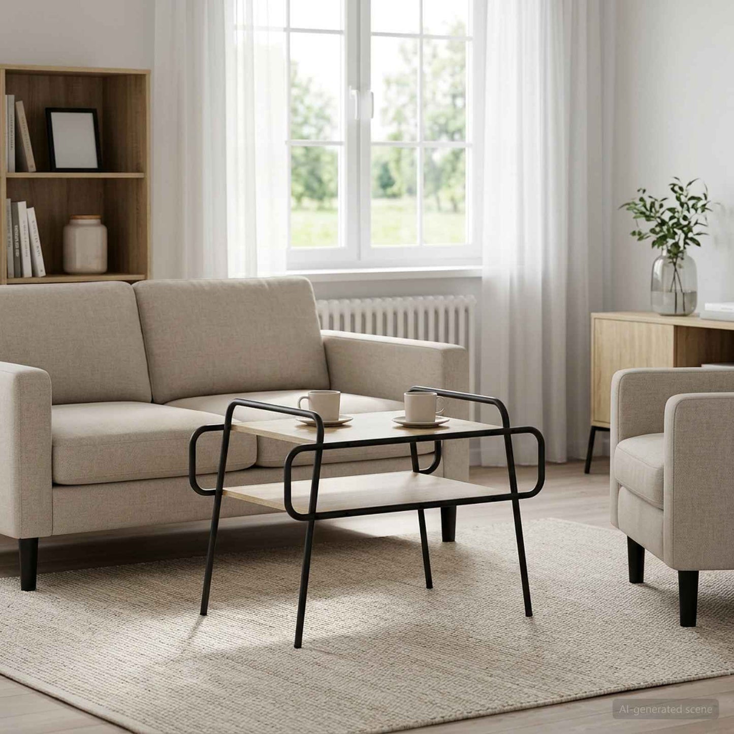 vidaXL Τραπεζάκι σαλονιού Sonoma Δρυς 70 x 50 x 51 εκ