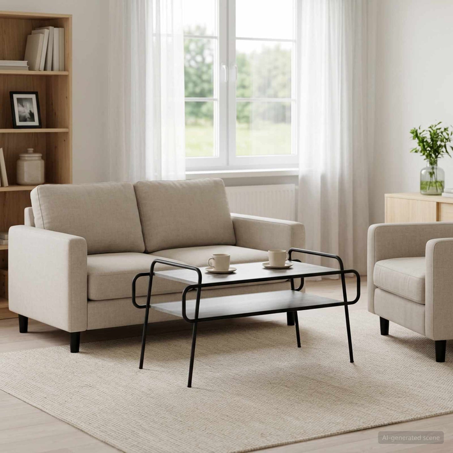 vidaXL Τραπεζάκι σαλονιού Γκρι Sonoma 100 x 50 x 51 εκ
