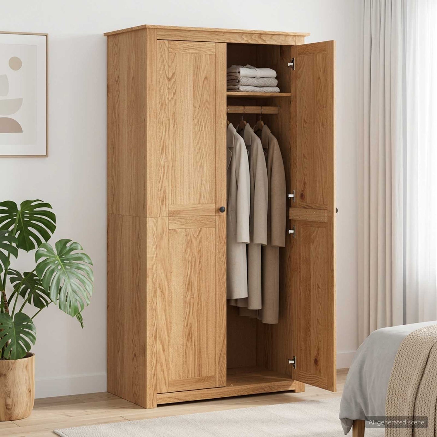 vidaXL Ντουλάπι PANAMA Μέλι 88,5 x 50 x 185 cm Μασίφ Ξύλο Πεύκου
