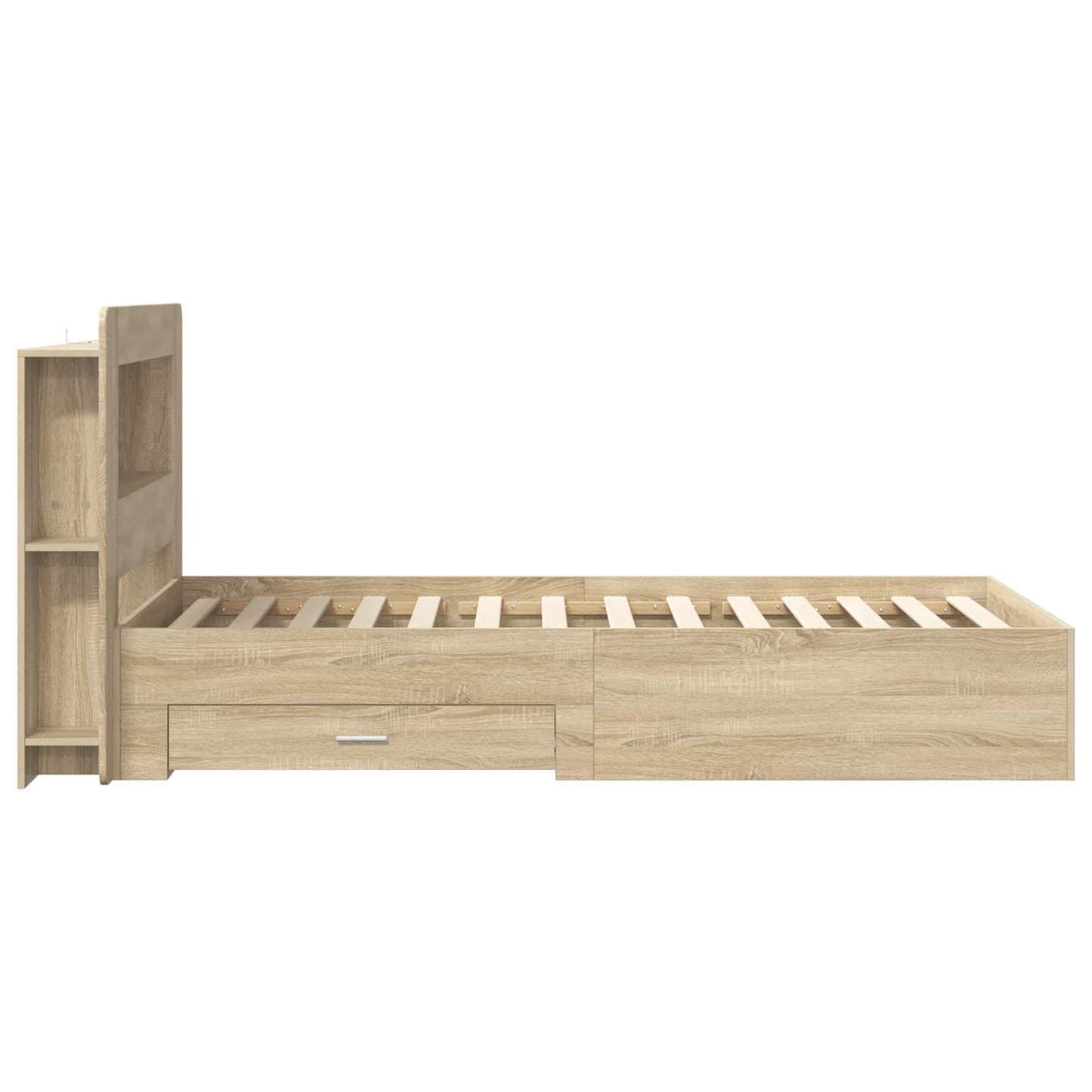 vidaXL Σκελετός κρεβατιού με αποθήκευση Sonoma Δρυς 100 x 200 cm