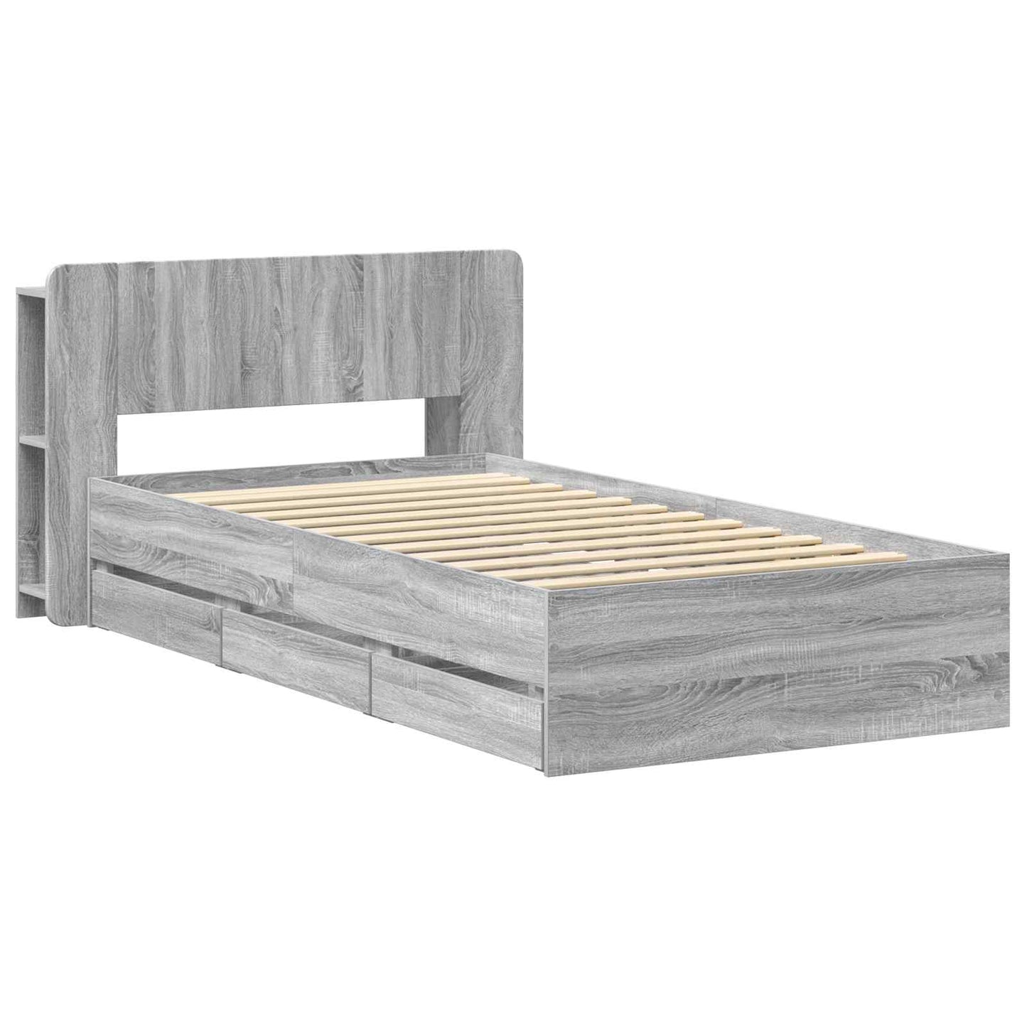 vidaXL Καλάθι με αποθήκη και κεφαλάρι Γκρι Sonoma 75 x 190 cm