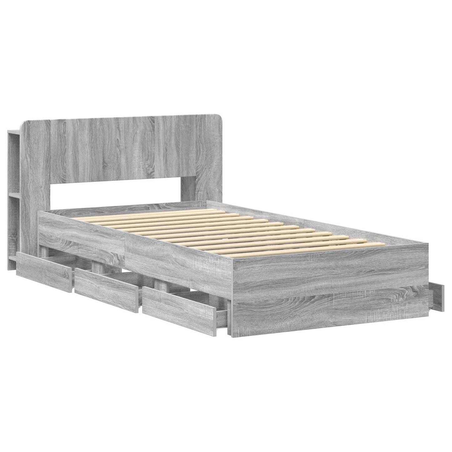 vidaXL Καλάθι με αποθήκη και κεφαλάρι Γκρι Sonoma 80 x 200 cm