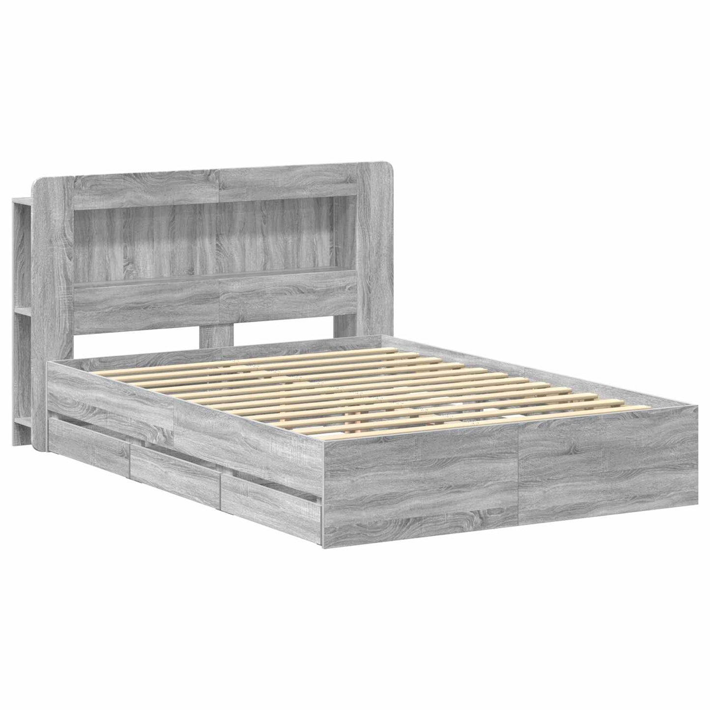vidaXL Καλάθι με αποθήκη και κεφαλάρι Γκρι Sonoma 140 x 200 cm