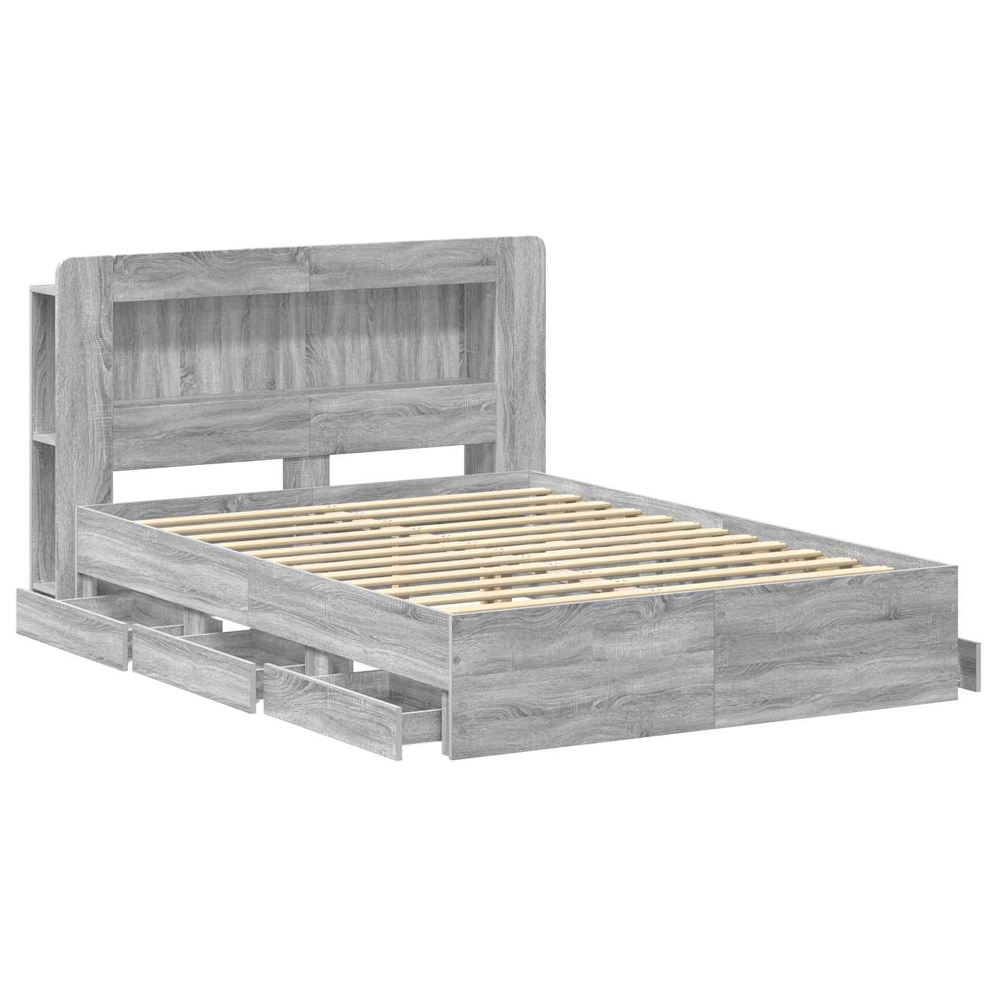 vidaXL Καλάθι με αποθήκη και κεφαλάρι Γκρι Sonoma 140 x 200 cm