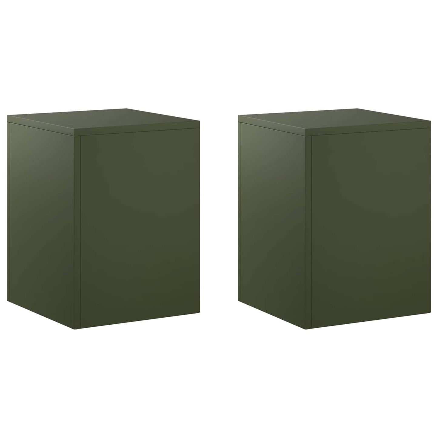 vidaXL Βάση φυτών 2 pcs Λαδί 30 x 30 x 40 cm Ατσάλι