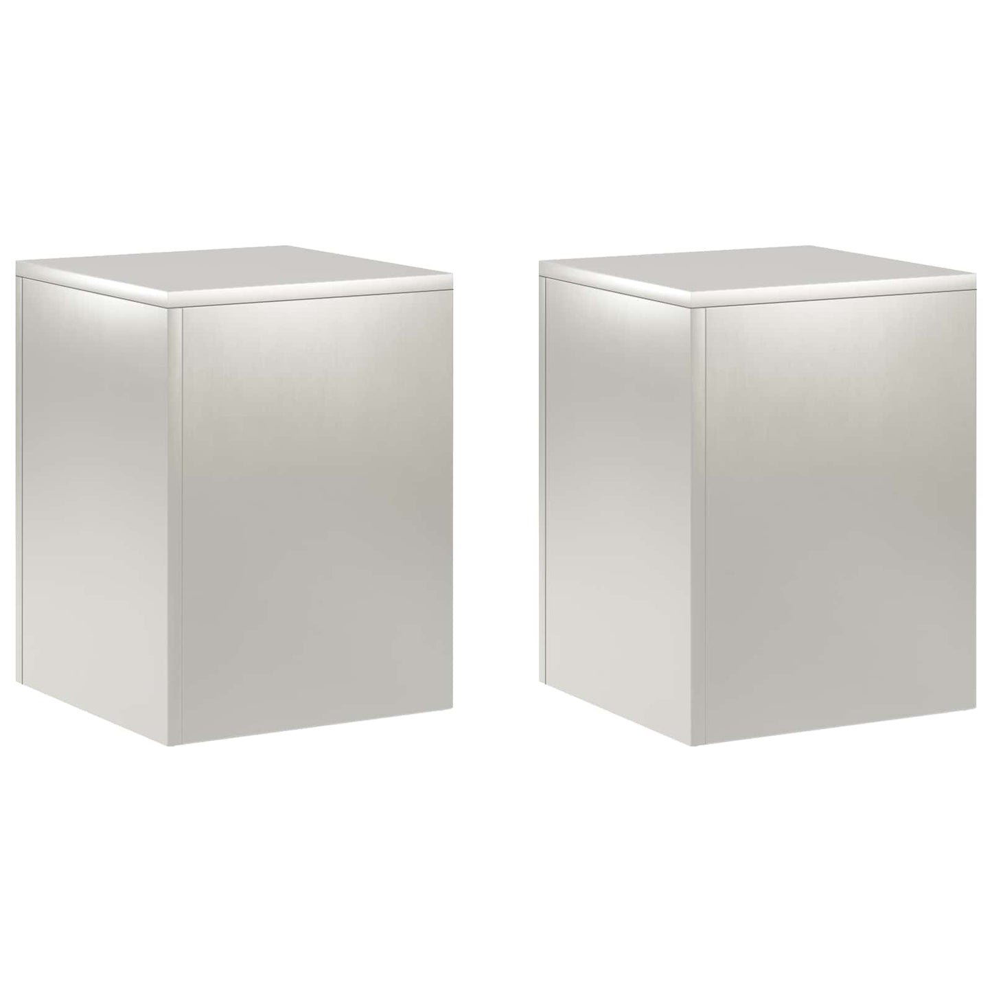 vidaXL Βάση φυτών 2 pcs Ασημί 30 x 30 x 40 cm Ατσάλι