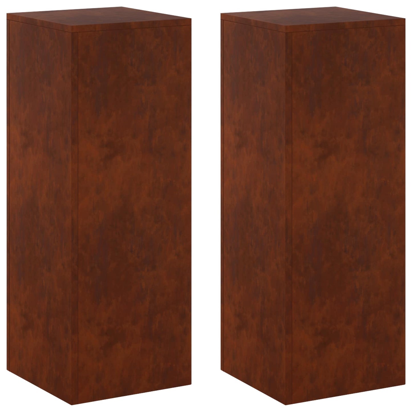 vidaXL Βάση φυτών 2 pcs Σκ rusty 30 x 30 x 80 cm