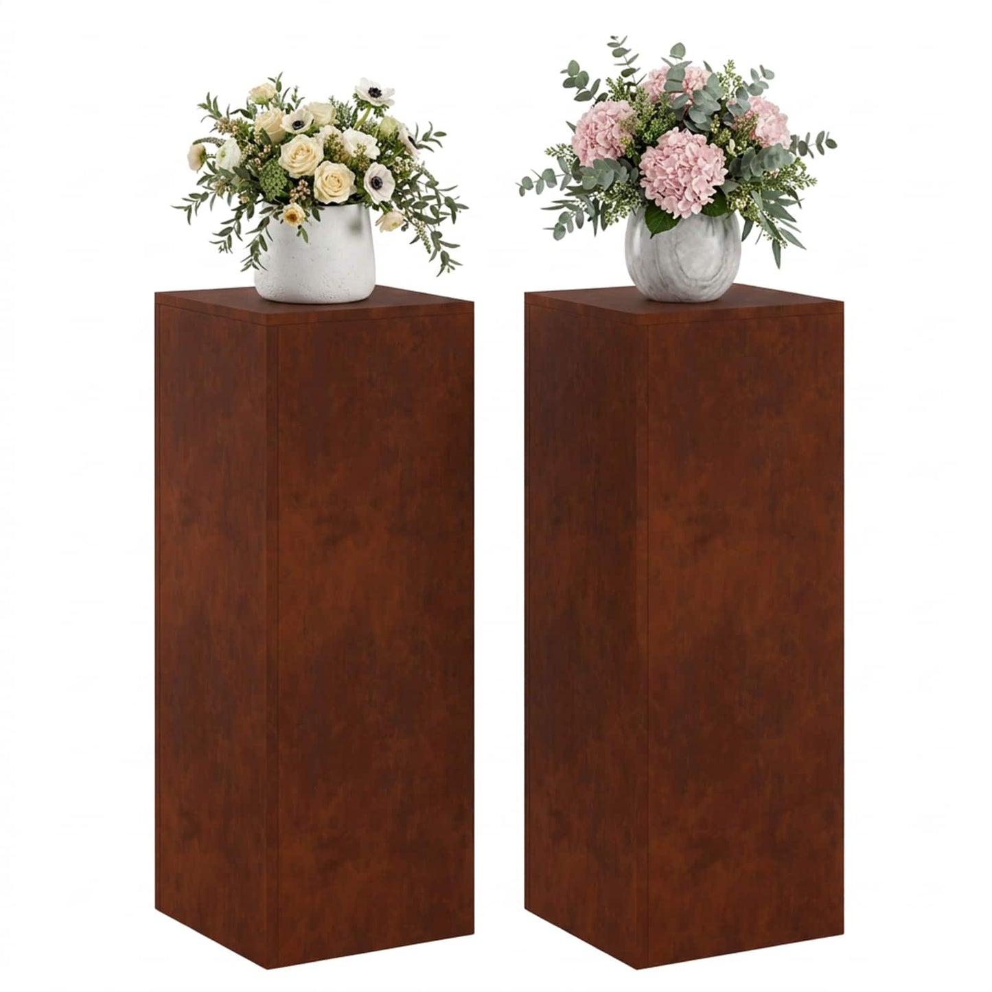 vidaXL Βάση φυτών 2 pcs Σκ rusty 30 x 30 x 80 cm