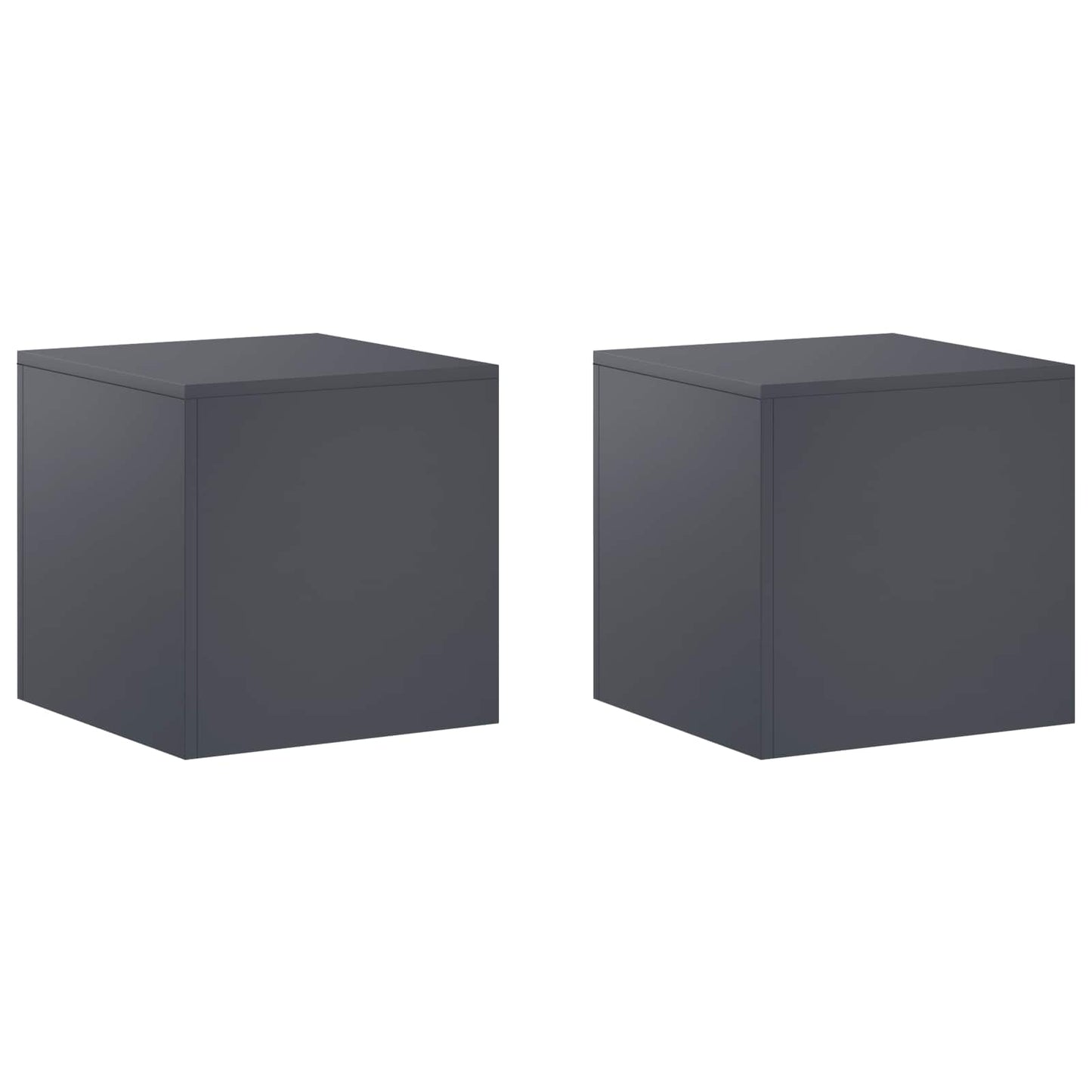 vidaXL Βάση φυτών 2 pcs Ανθρακί 40 x 40 x 40 cm Γαλβανισμένος Χάλυβας