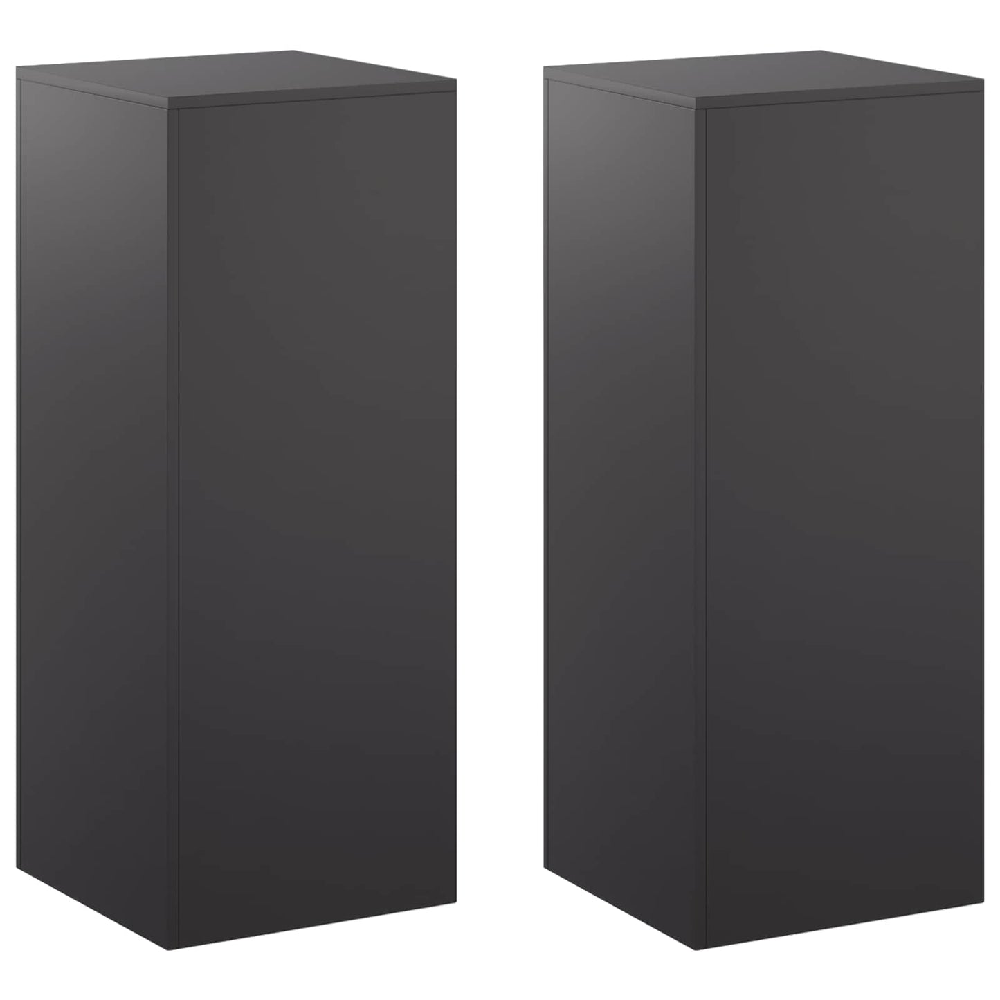 vidaXL Βάση φυτών 2 pcs Μαύρο 40 x 40 x 100 cm Ατσάλι