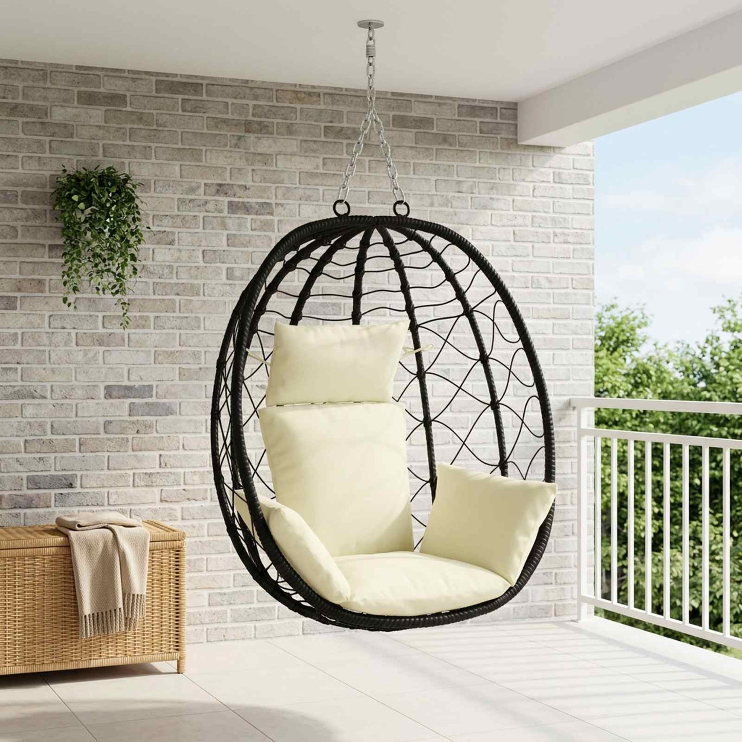 vidaXL Κάθισμα Adirondack PUTTEN 100% Πολυεστέρας Κρεμ