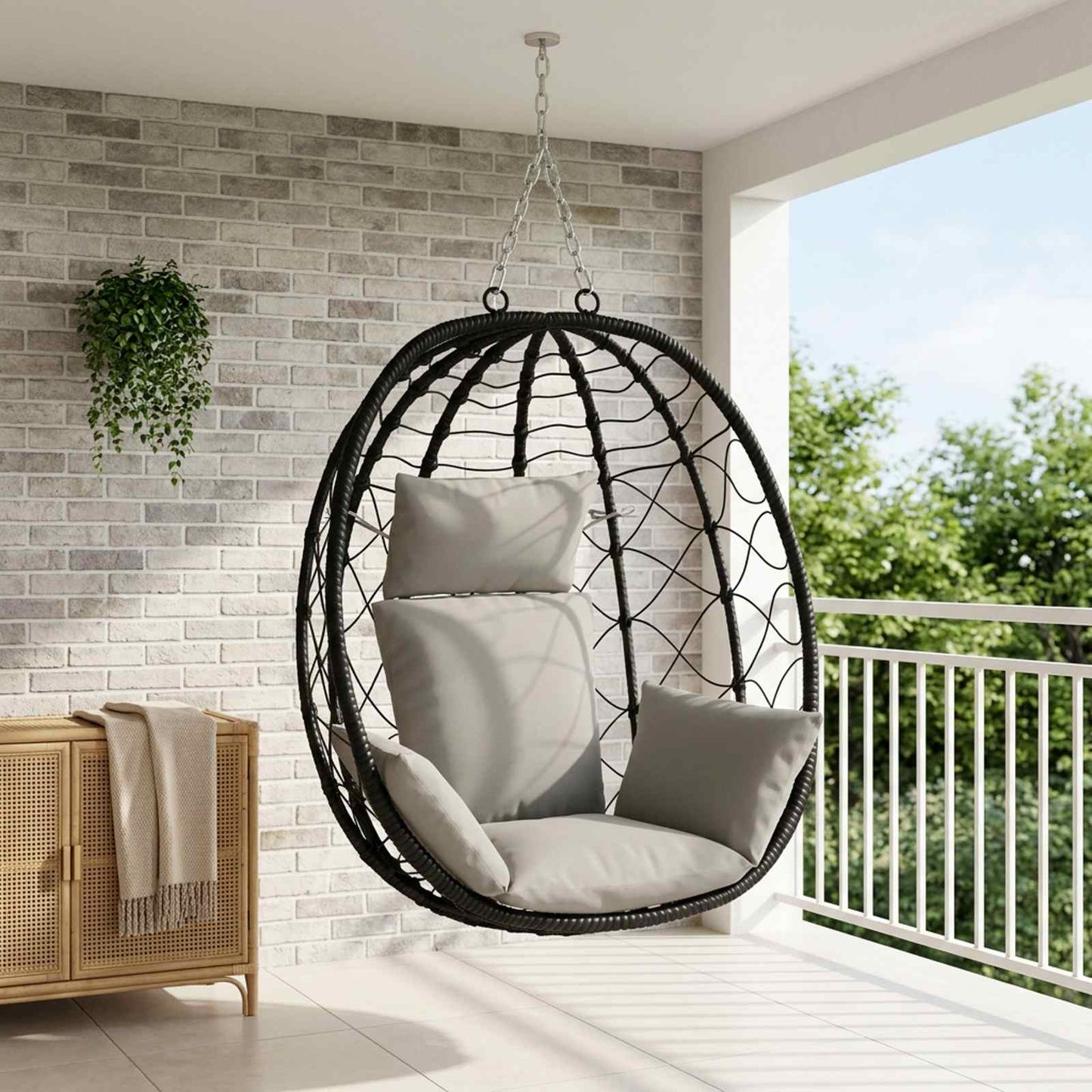 vidaXL Κάθισμα Adirondack PUTTEN 100% Πολυεστέρας Γκρι