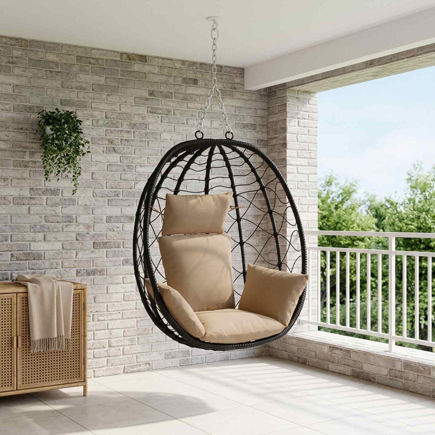 vidaXL Κάθισμα Adirondack PUTTEN 100% Πολυεστέρας Taupe