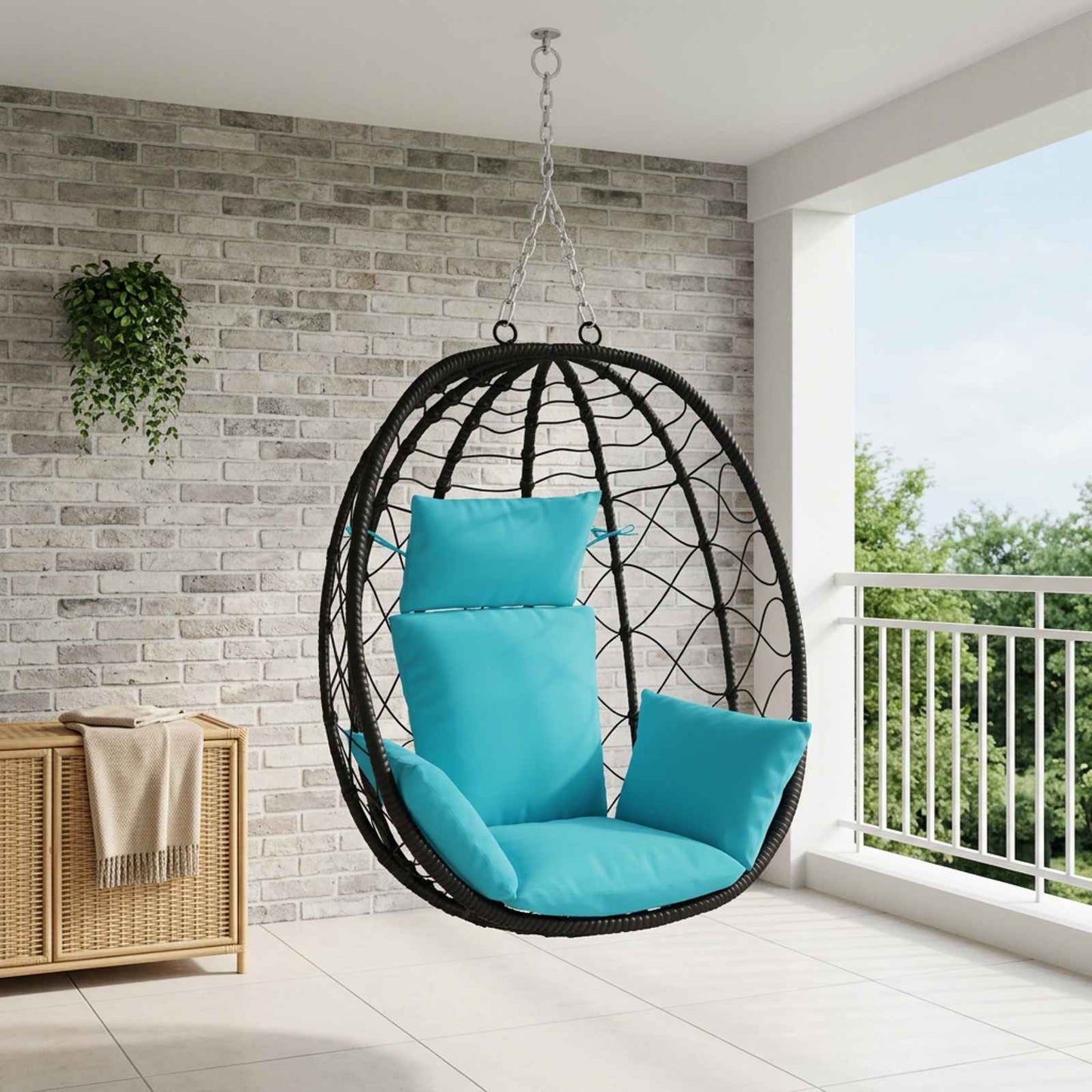 vidaXL Κάθισμα Adirondack PUTTEN 100% Πολυεστέρας Τιρκουάζ