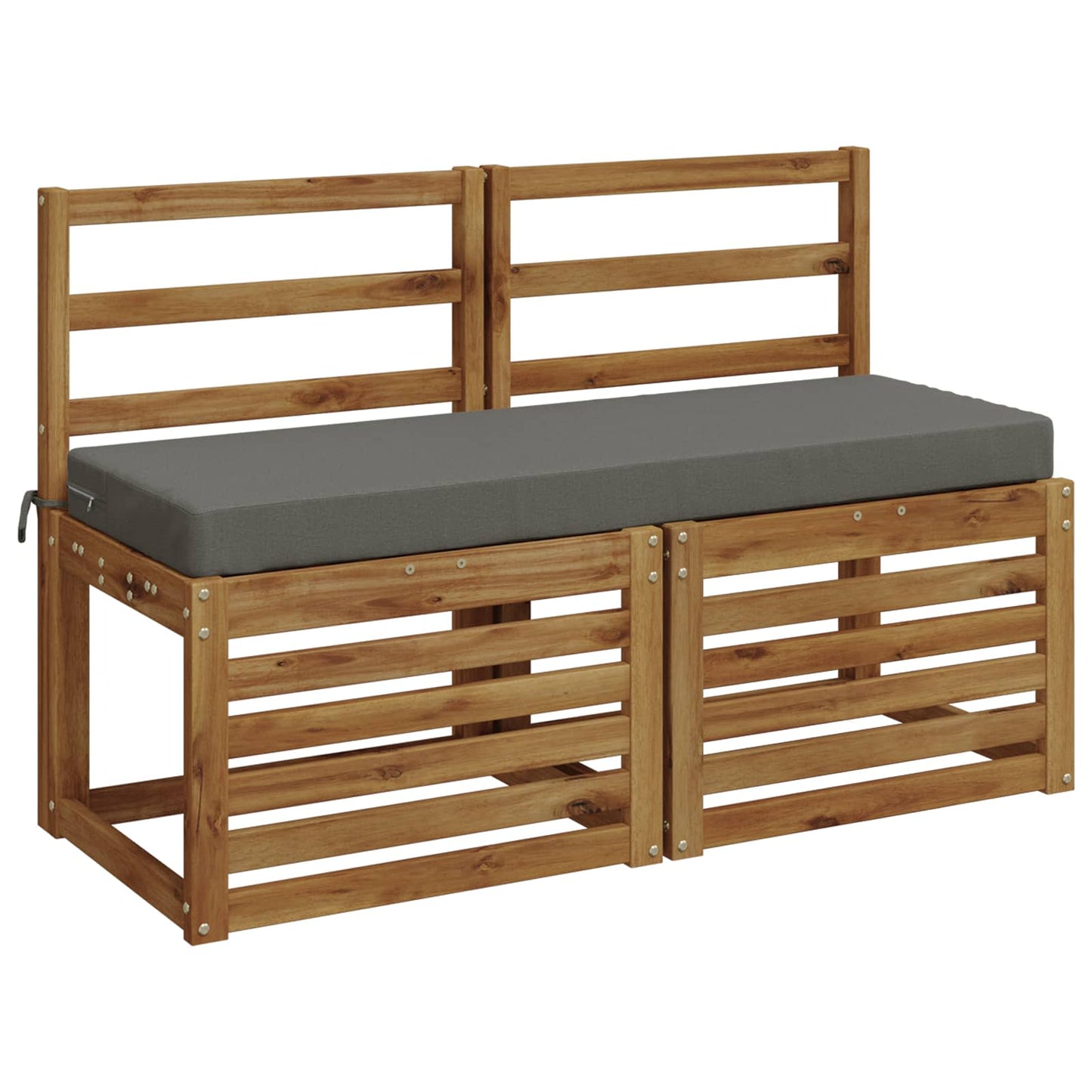vidaXL Μαξιλάρι πάγκου SOEST 100% Πολυεστέρας Γκρι 120 x 40 x 8 εκ