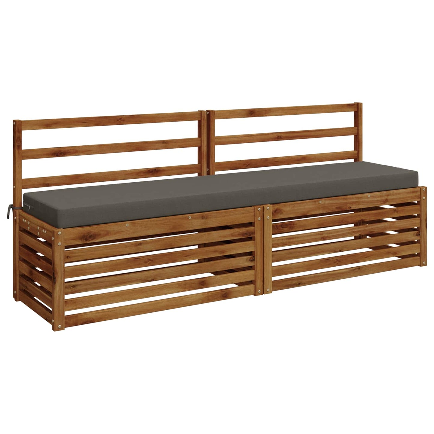 vidaXL Μαξιλάρι πάγκου SOEST 100% Πολυεστέρας Γκρι 180 x 40 x 8 εκ.