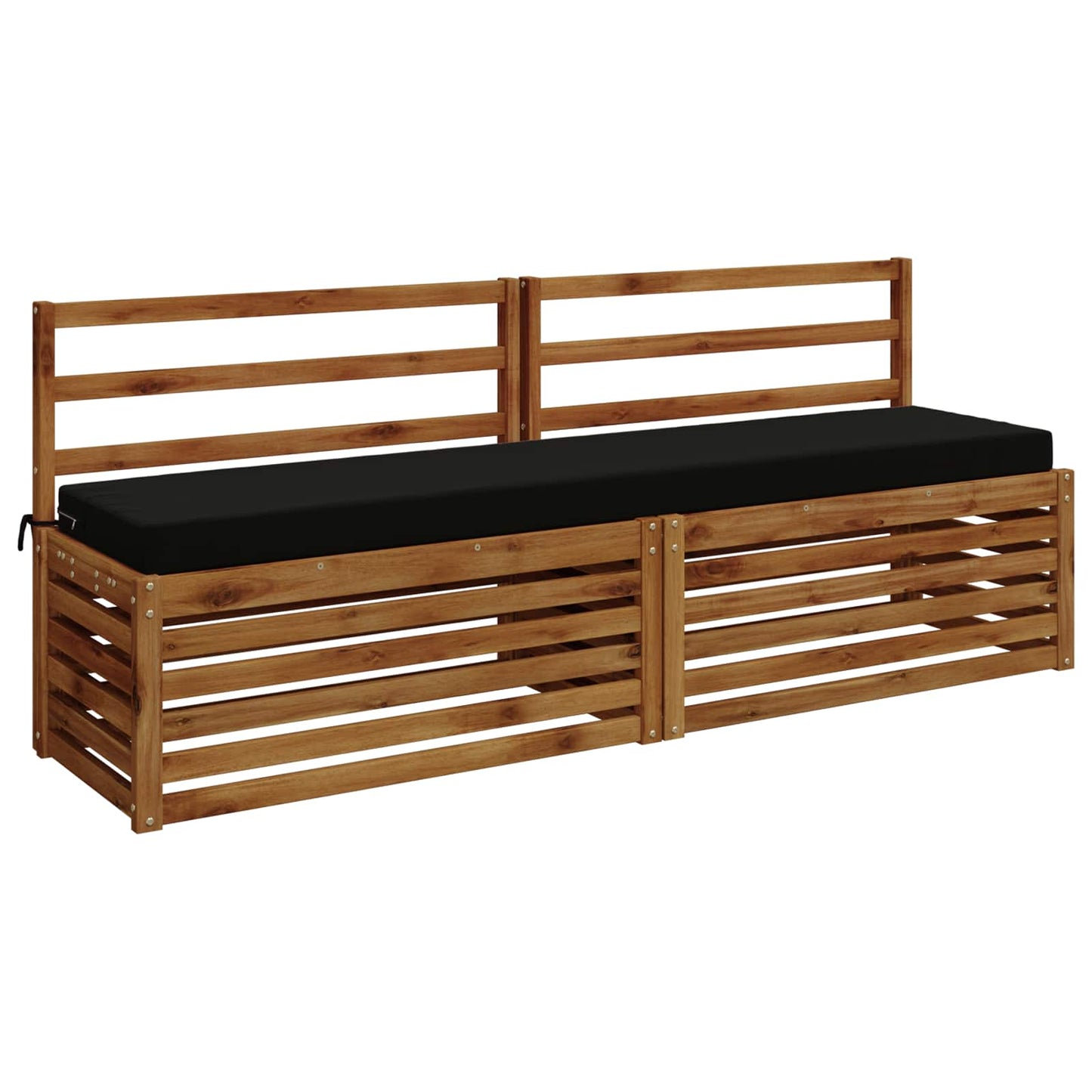vidaXL Μαξιλάρι πάγκου SOEST 100% Πολυεστέρας Μαύρο 180 x 40 x 8 εκ.