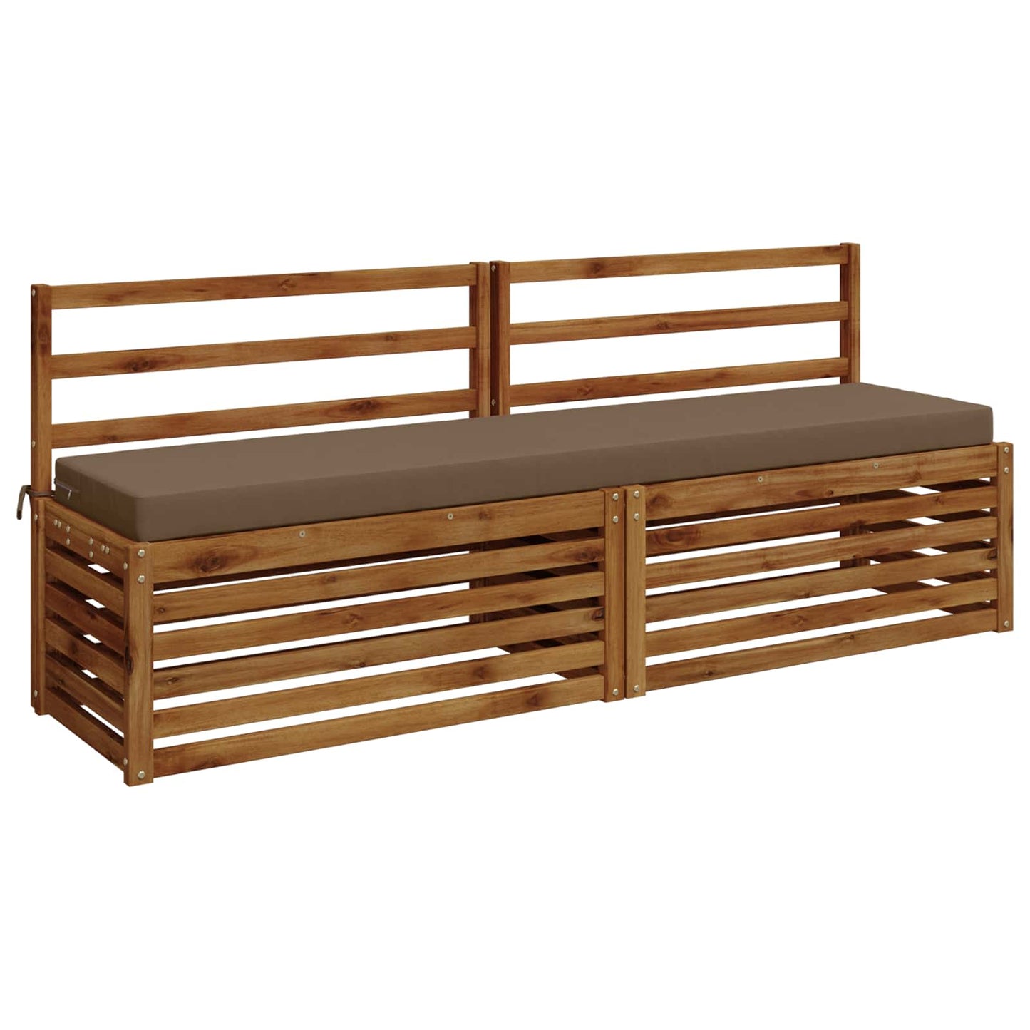 vidaXL Μαξιλάρι πάγκου SOEST 100% Πολυεστέρας Taupe 200 x 40 x 8 εκ.