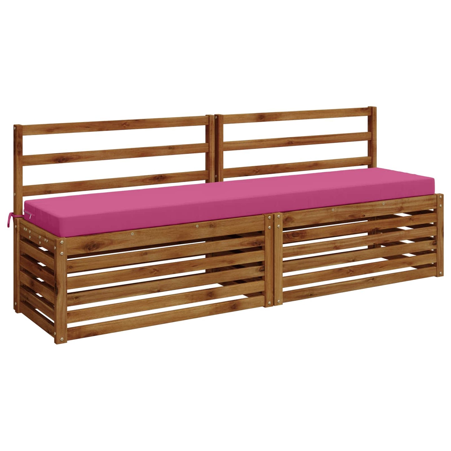 vidaXL Μαξιλάρι πάγκου SOEST 100% Πολυεστέρας Ροζ 200 x 40 x 8 εκ.