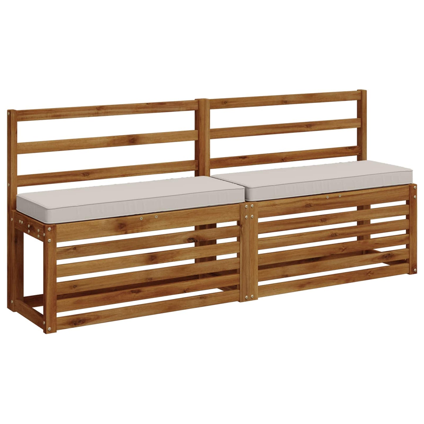 vidaXL Μαξιλάρια Πάγκου 2 Τεμαχίων VUGHT 2 pcs 100% Πολυεστέρας Λευκό
