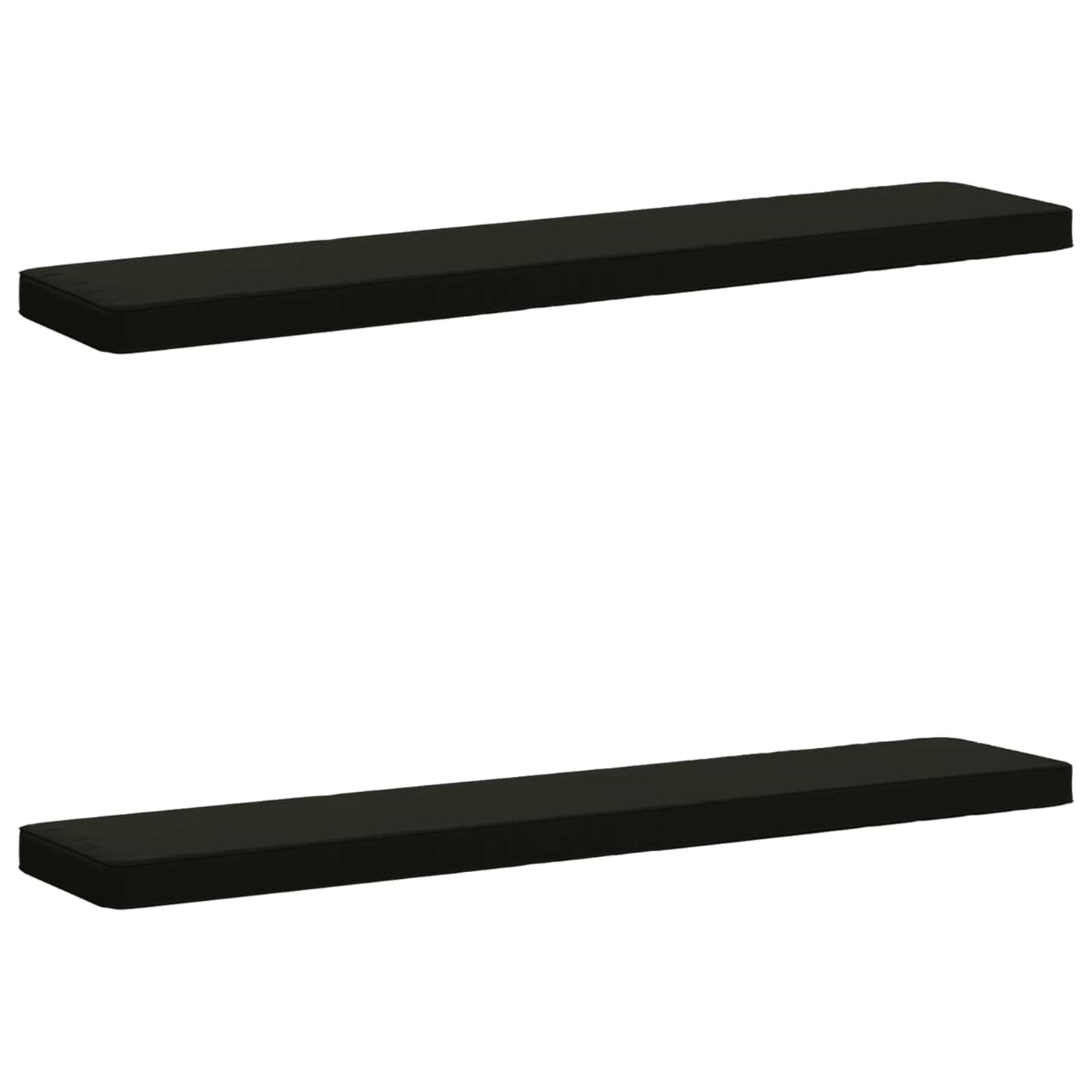 vidaXL Μαξιλάρια Πάγκου 2 Τεμαχίων VUGHT 2 pcs 100% Πολυεστέρας Μαύρο