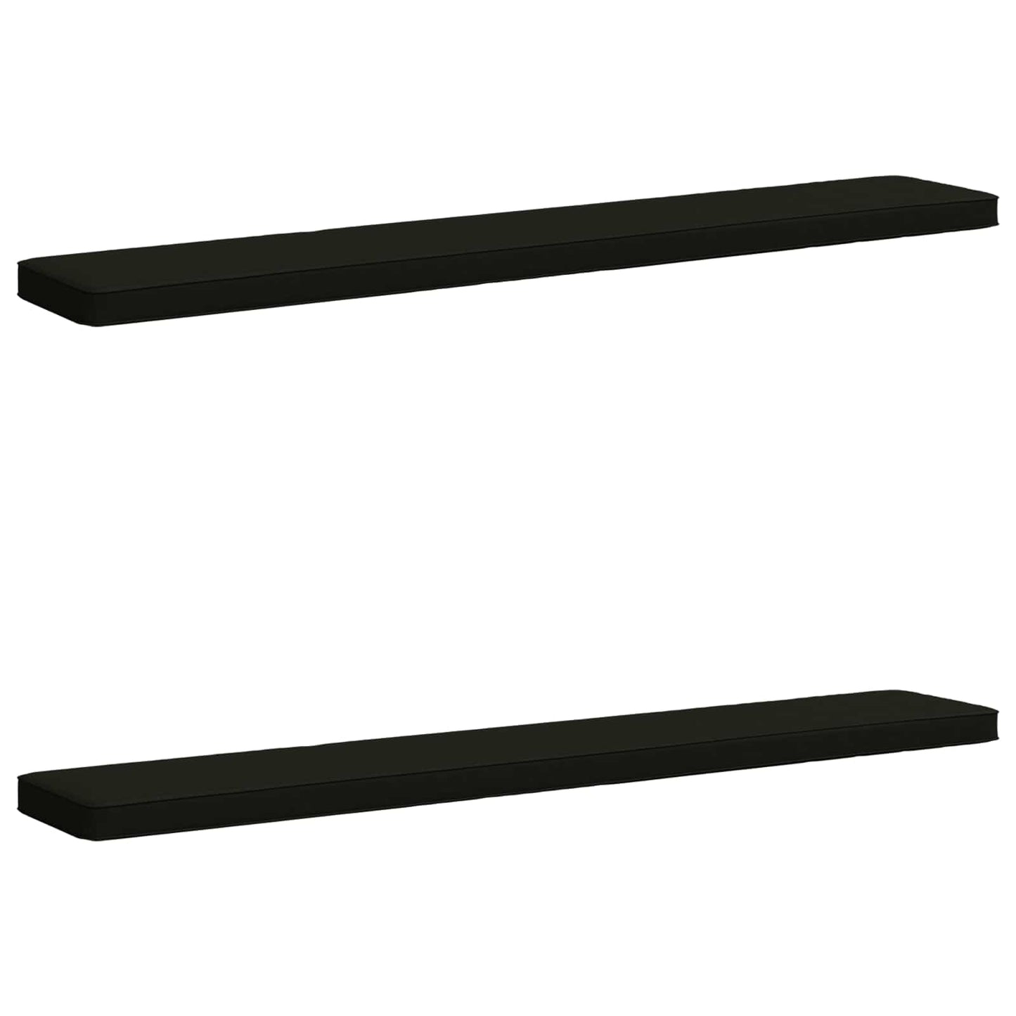 vidaXL Μαξιλάρια Πάγκου 2 Τεμαχίων VUGHT 2 pcs 100% Πολυεστέρας Μαύρο