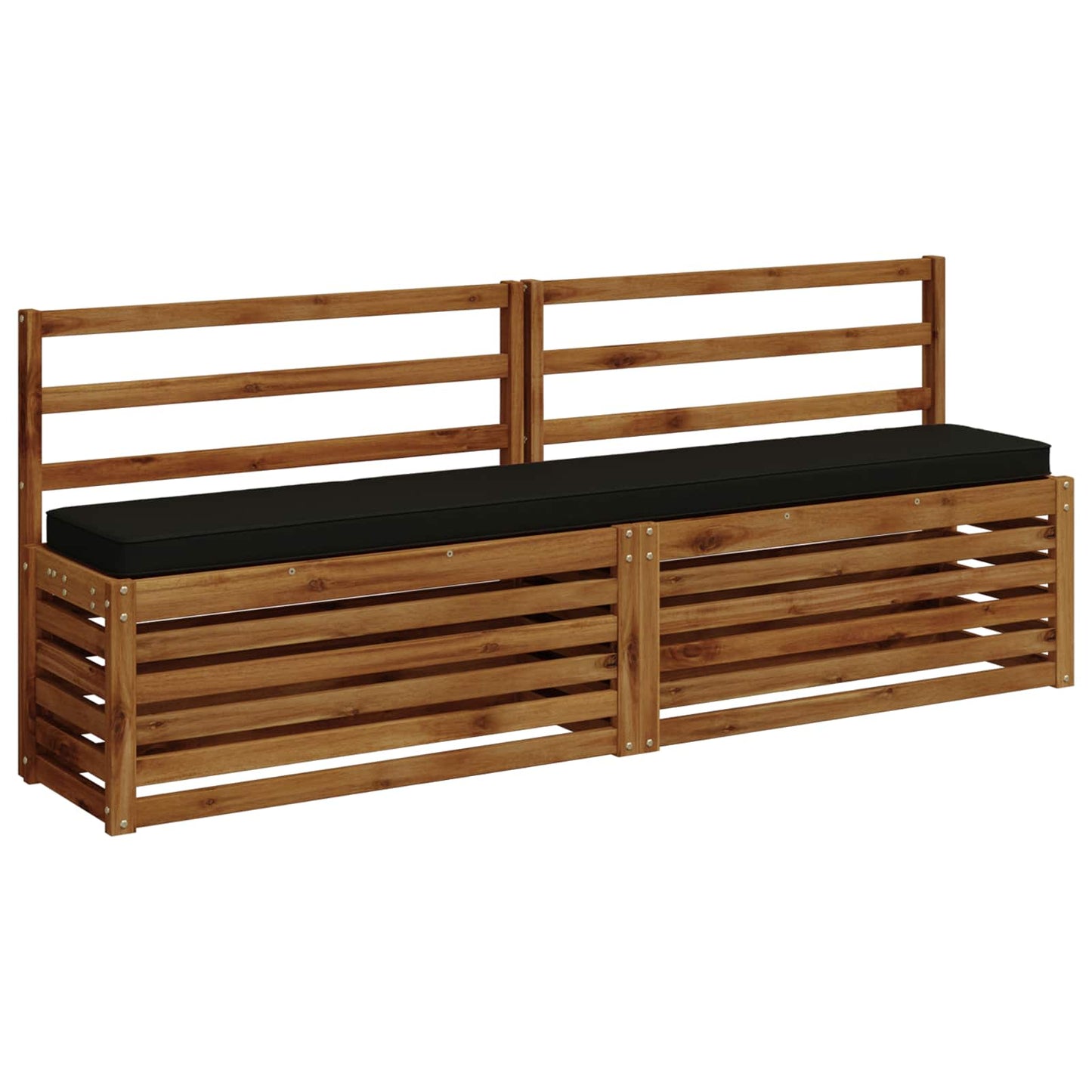 vidaXL Μαξιλάρια Πάγκου 2 Τεμαχίων VUGHT 2 pcs 100% Πολυεστέρας Μαύρο