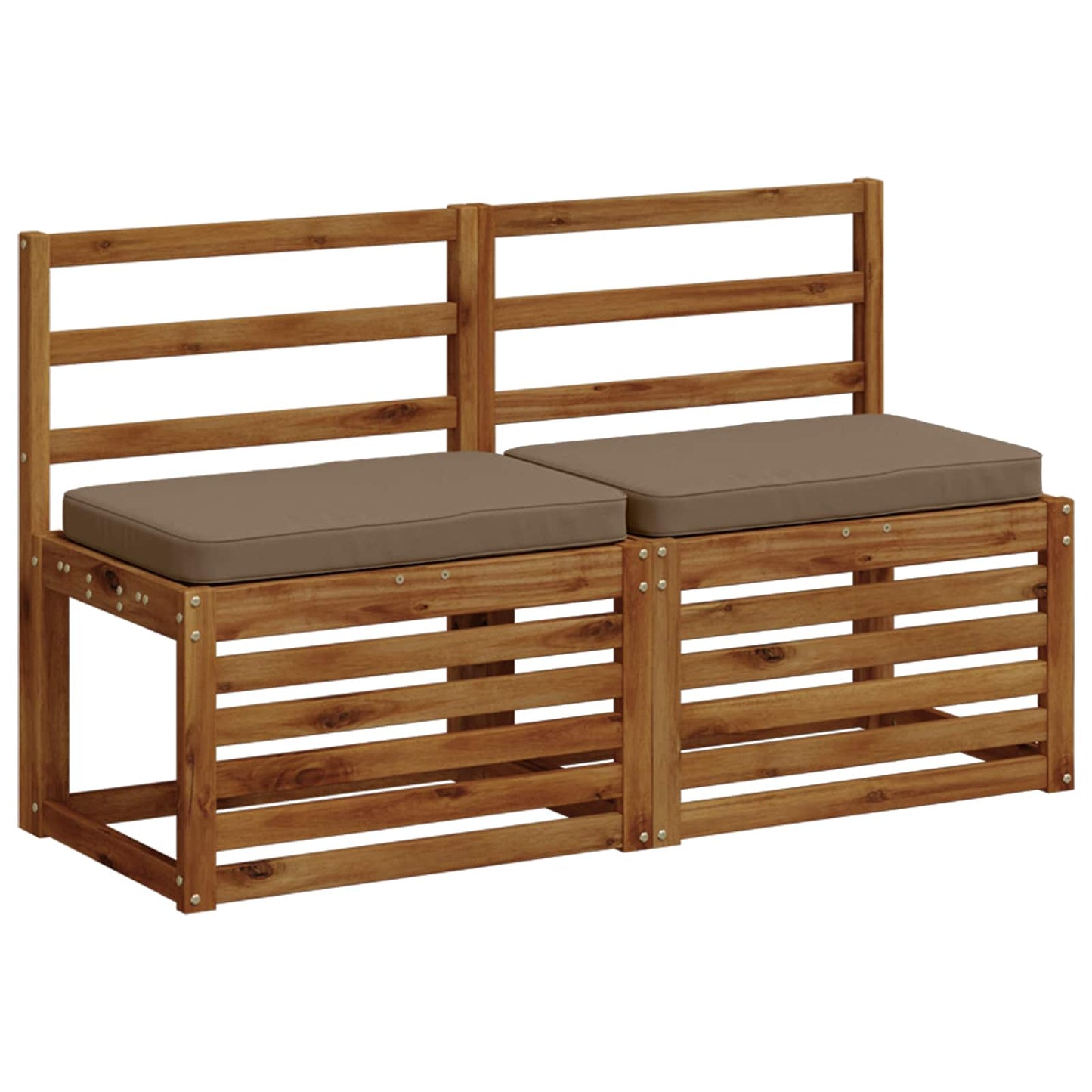 vidaXL Μαξιλάρια Πάγκου 2 Τεμαχίων VUGHT 2 pcs 100% Πολυεστέρας Taupe