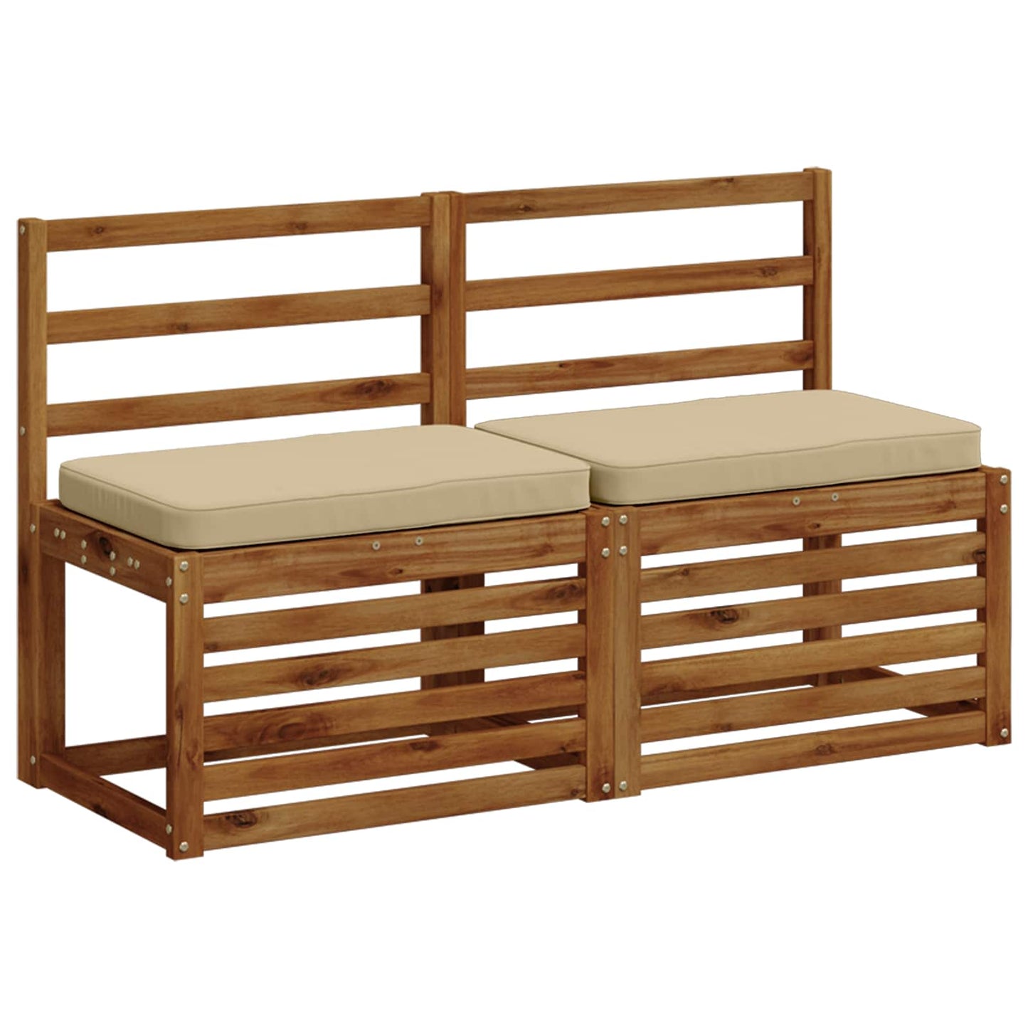 vidaXL Μαξιλάρια Πάγκου 2 Τεμαχίων VUGHT 2 pcs 100% Πολυεστέρας Μπεζ