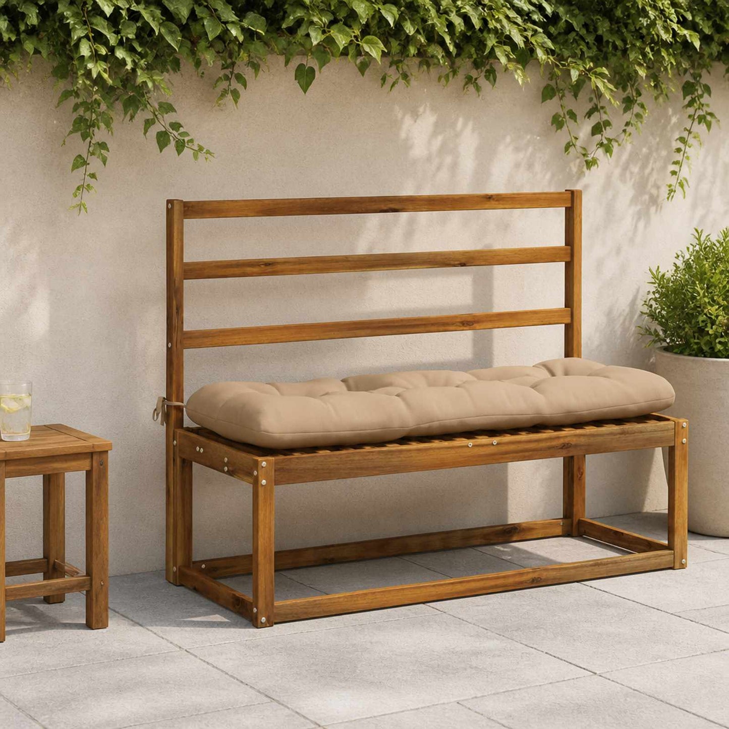 vidaXL Μαξιλάρι πάγκου VIANEN 100% Πολυεστέρας Άμμος 110 x 40 x 12 εκ