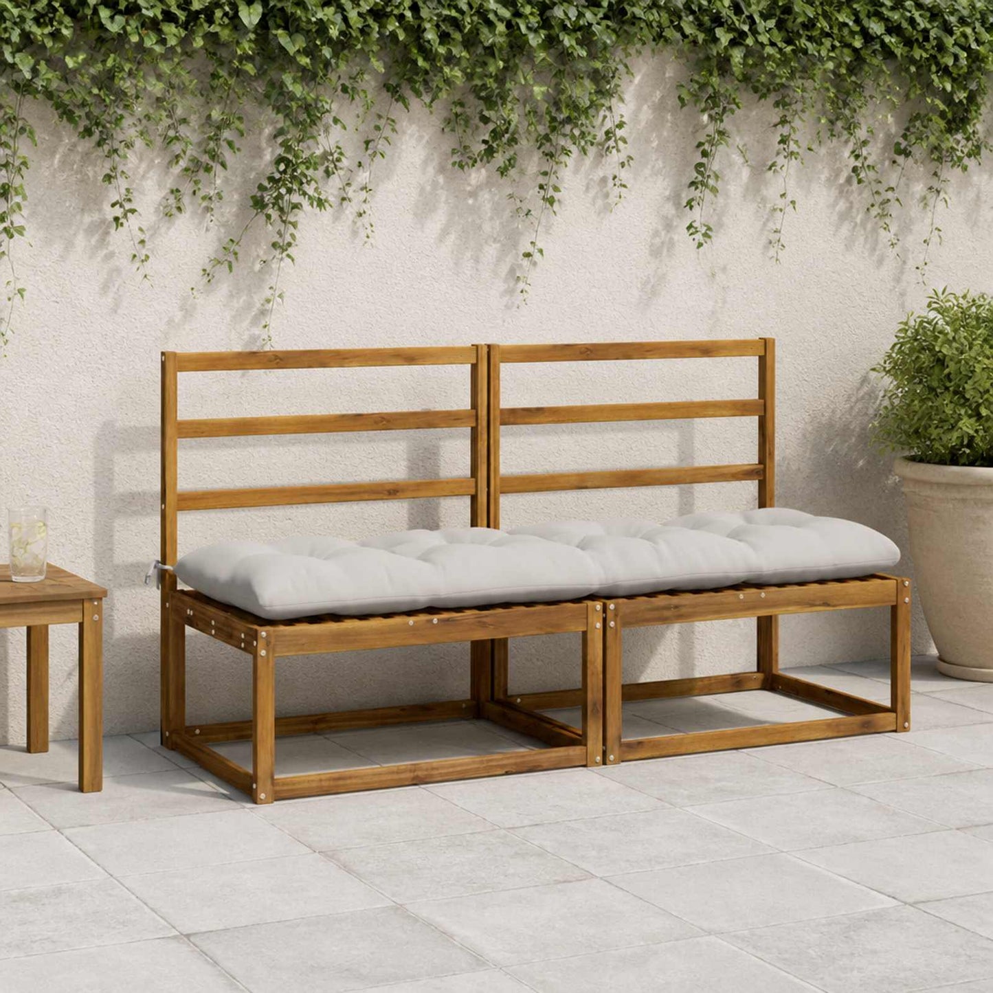 vidaXL Μαξιλάρι πάγκου VIANEN 100% Πολυεστέρας Λευκό 170 x 50 x 12 εκ