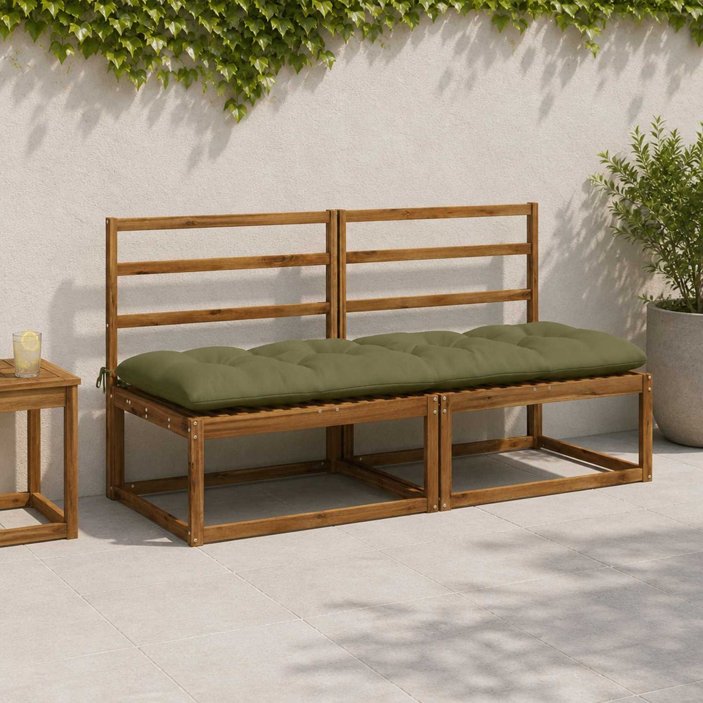 vidaXL Μαξιλάρι πάγκου VIANEN 100% Πολυεστέρας Λαδί 170 x 60 x 12 εκ