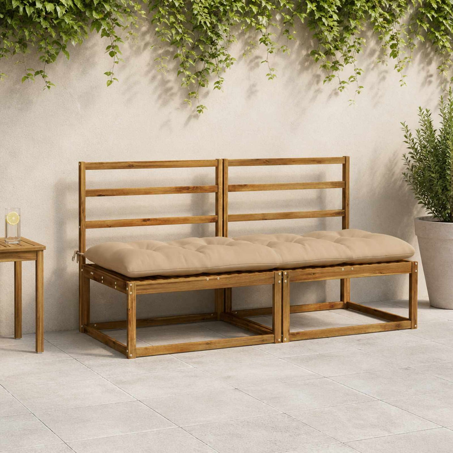 vidaXL Μαξιλάρι πάγκου VIANEN 100% Πολυεστέρας Άμμος 170 x 60 x 12 εκ