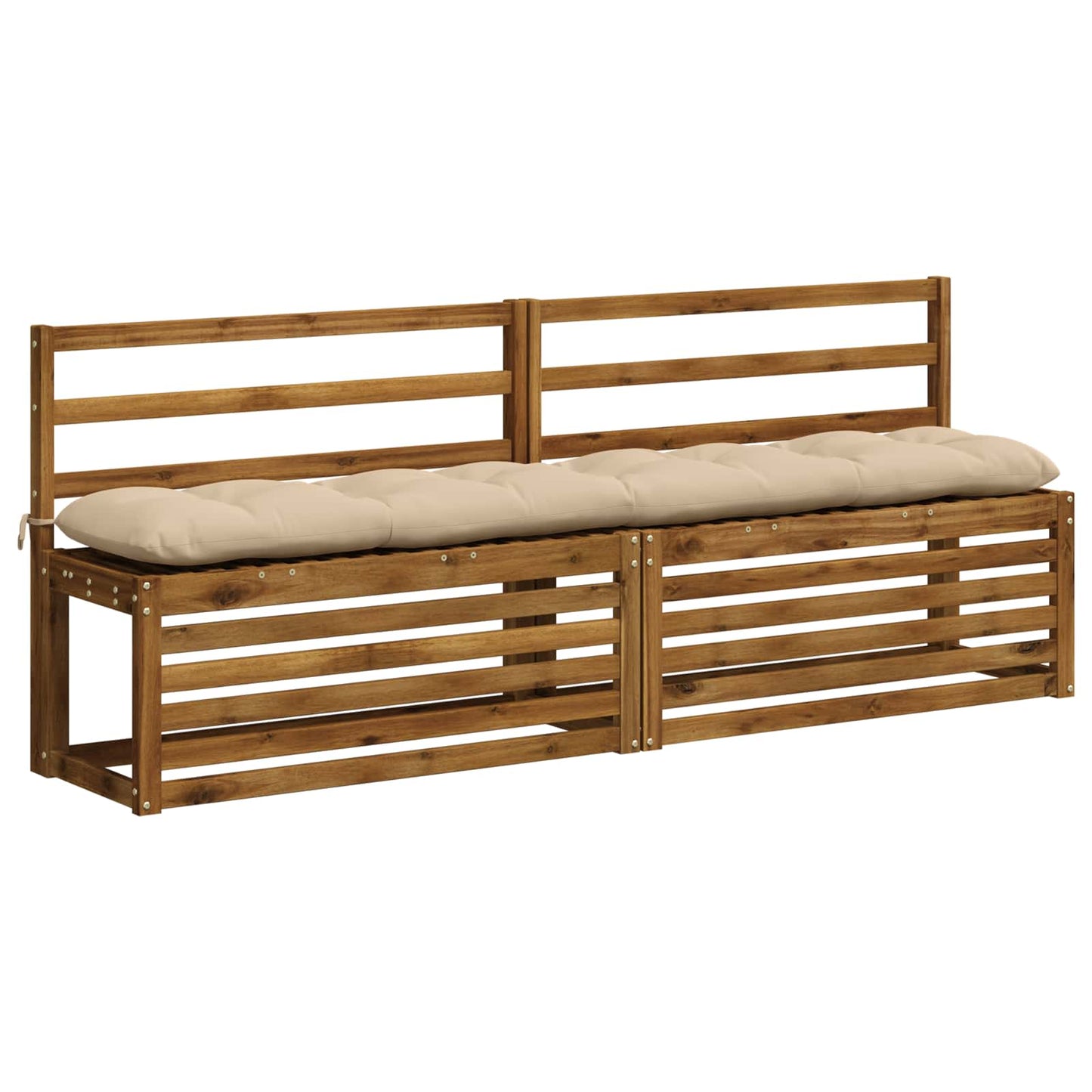 vidaXL Μαξιλάρι πάγκου VIANEN 100% Πολυεστέρας Κρεμ 190 x 30 x 12 εκ