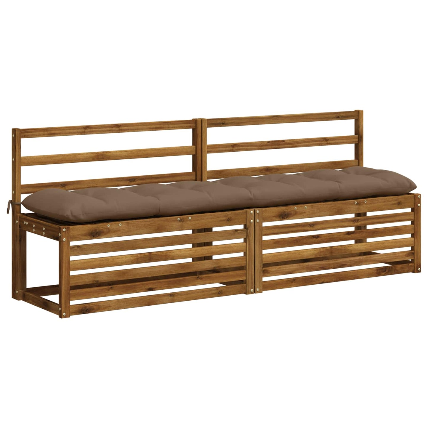 vidaXL Μαξιλάρι πάγκου VIANEN 100% Πολυεστέρας Taupe 200 x 40 x 12 εκ