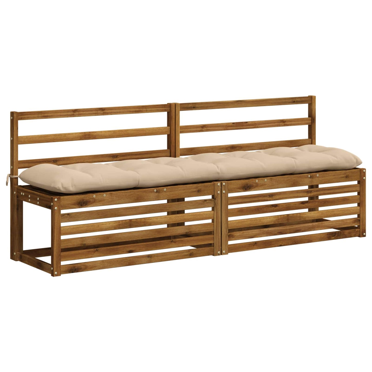 vidaXL Μαξιλάρι πάγκου VIANEN 100% Πολυεστέρας Κρεμ 200 x 40 x 12 εκ