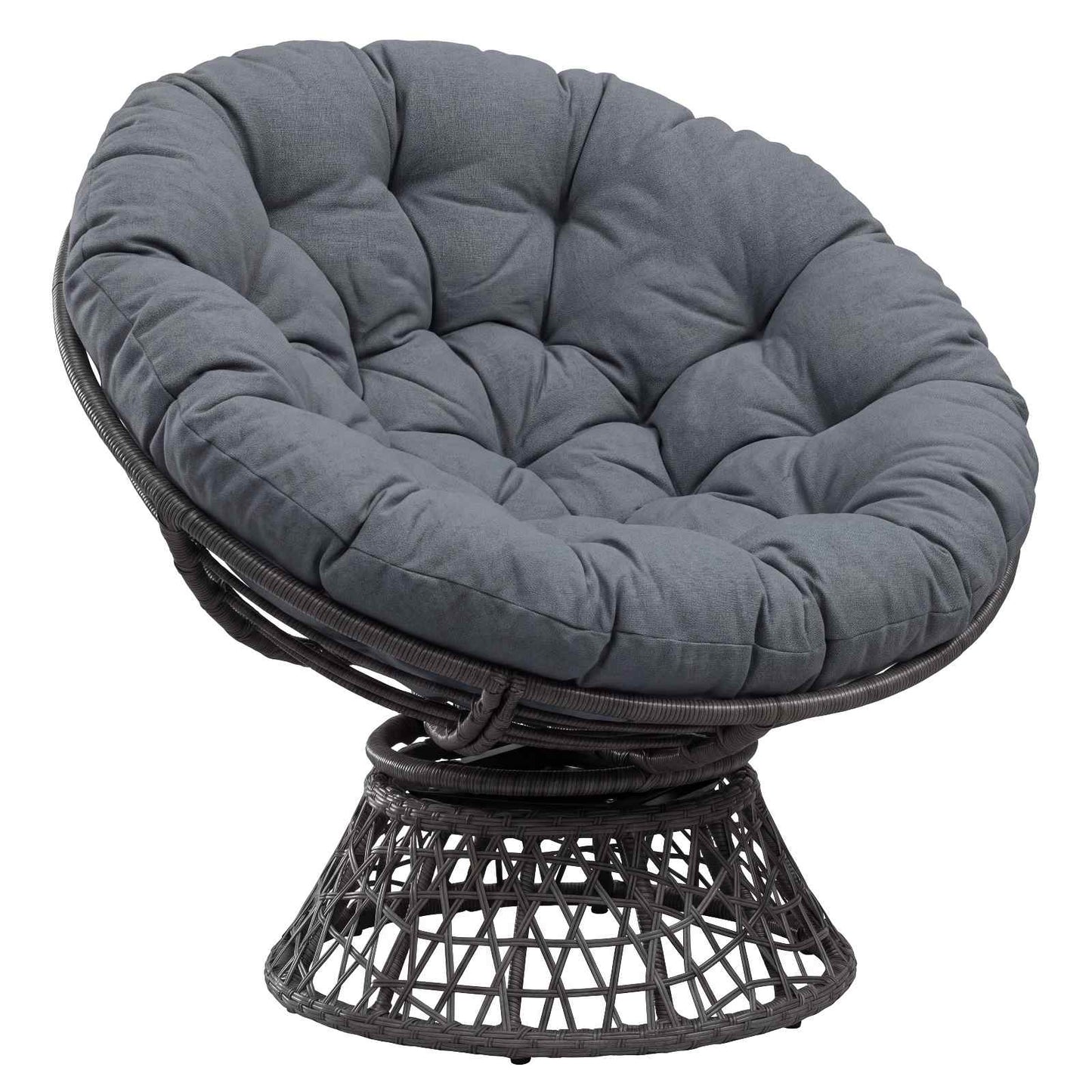 vidaXL Μαξιλάρι Papasan VIANEN 100% Πολυεστέρας Μπλε Ø 130 x 12 εκ.