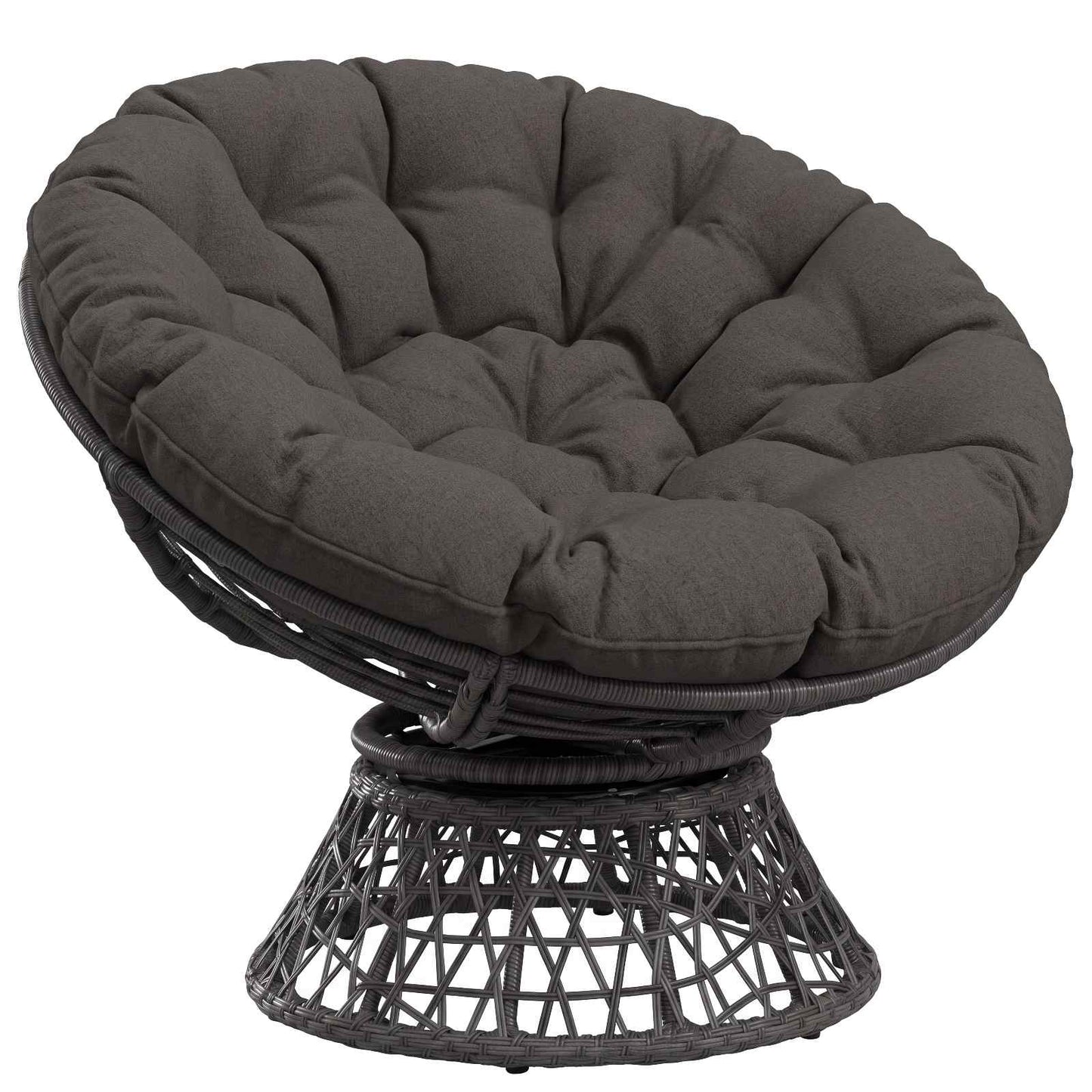 vidaXL Μαξιλάρι Papasan VIANEN 100% Πολυεστέρας Ανθρακί Ø 130 x 12 εκ.
