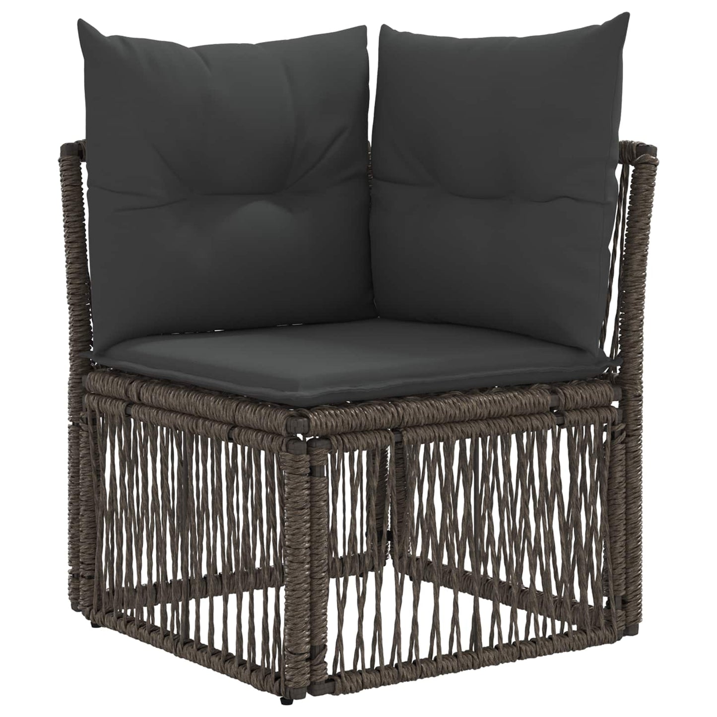 vidaXL Σετ Καναπέ Κήπου 5 τμχ. 5-θέσια Γκρι συνθετικό ρατάν