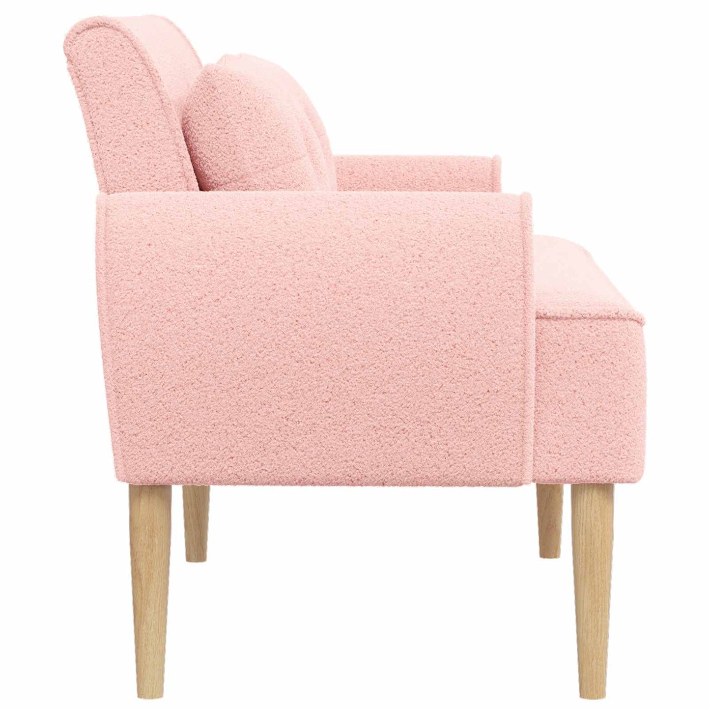 vidaXL Love seat με κουμπιά 2-θέσιο Ροζ 117 x 67 x 77 εκ. Μπουκλέ