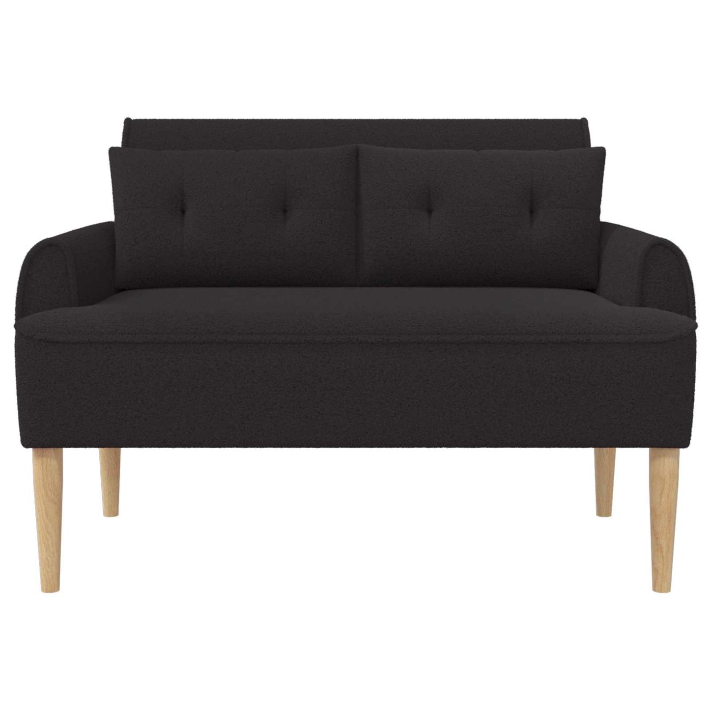 vidaXL Love seat με κουμπιά 2-θέσιο Μαύρο 117 x 67 x 77 εκ. Μπουκλέ