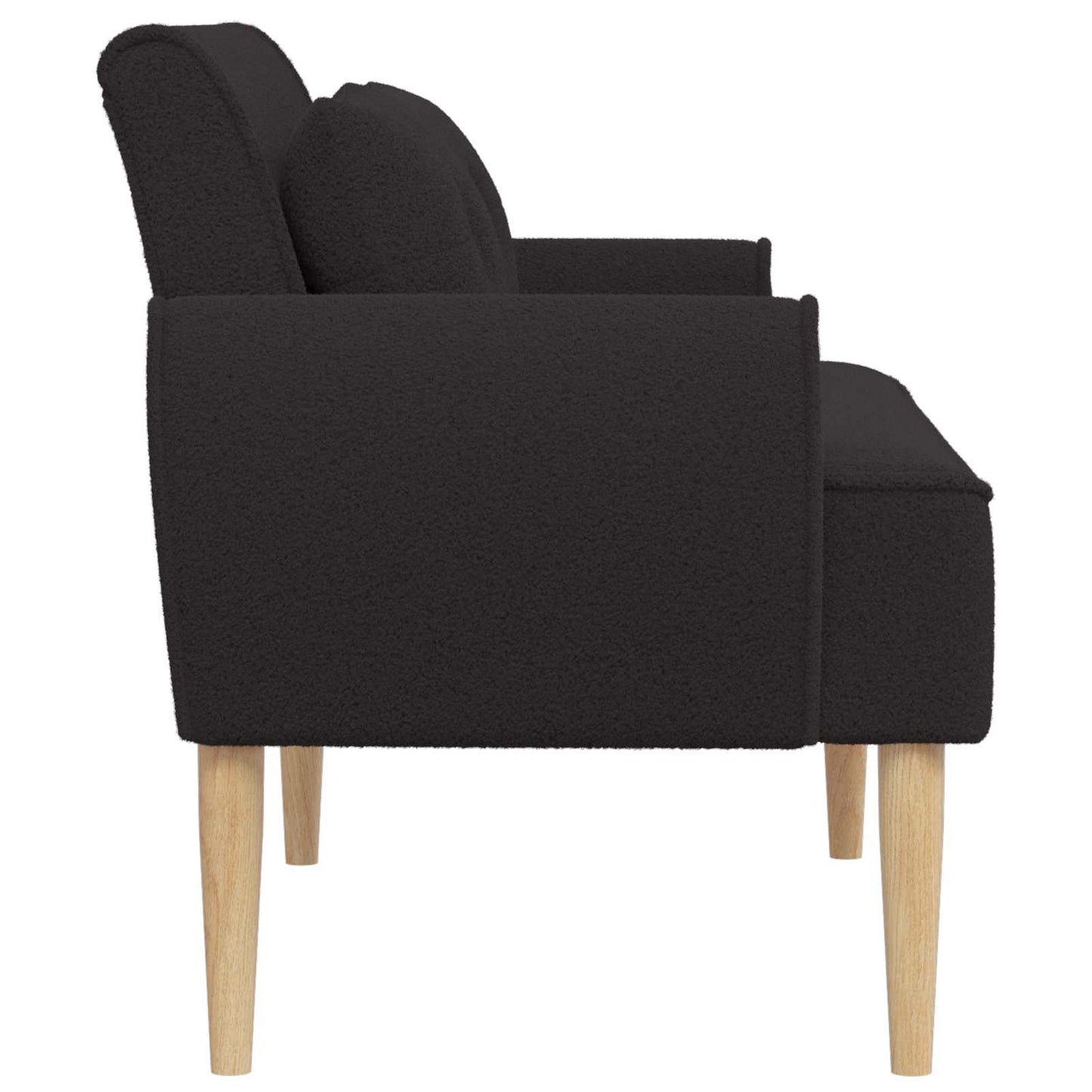 vidaXL Love seat με κουμπιά 2-θέσιο Μαύρο 117 x 67 x 77 εκ. Μπουκλέ