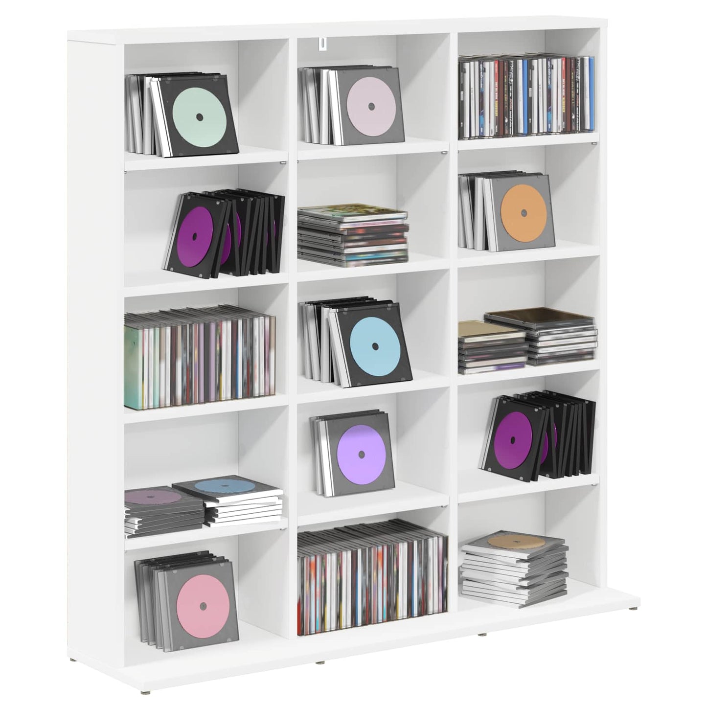 vidaXL Ντουλάπα CD Λευκό 96 x 23,5 x 97,5 εκ. Επεξεργασμένο Ξύλο