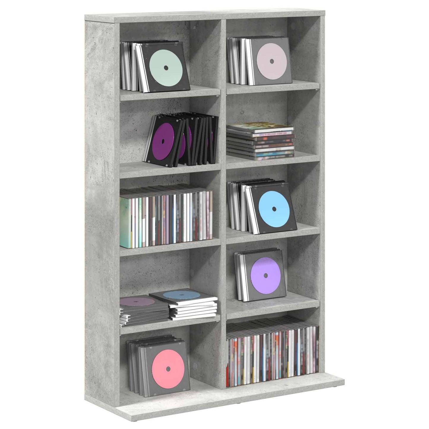 vidaXL Ντουλάπα CD Γκρι Σκυροδέματος 65 x 23,5 x 97,5 εκ.