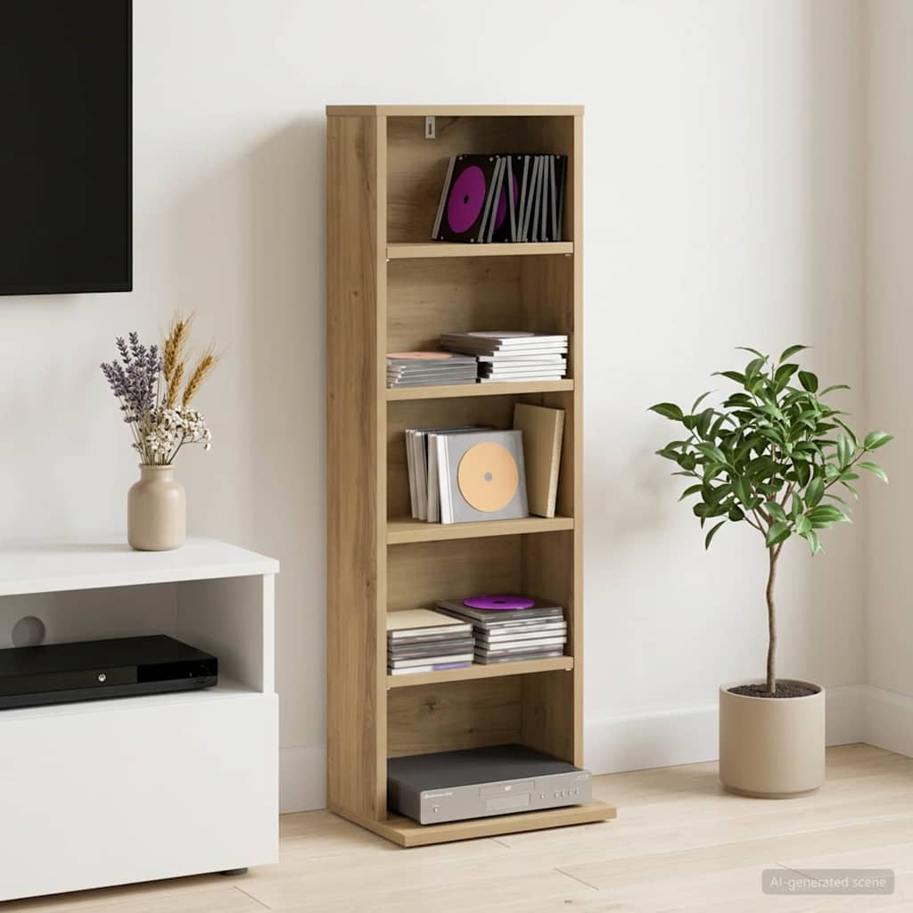 vidaXL Ντουλάπα CD Artisan Δρυς 33 x 23,5 x 97,5 εκ.